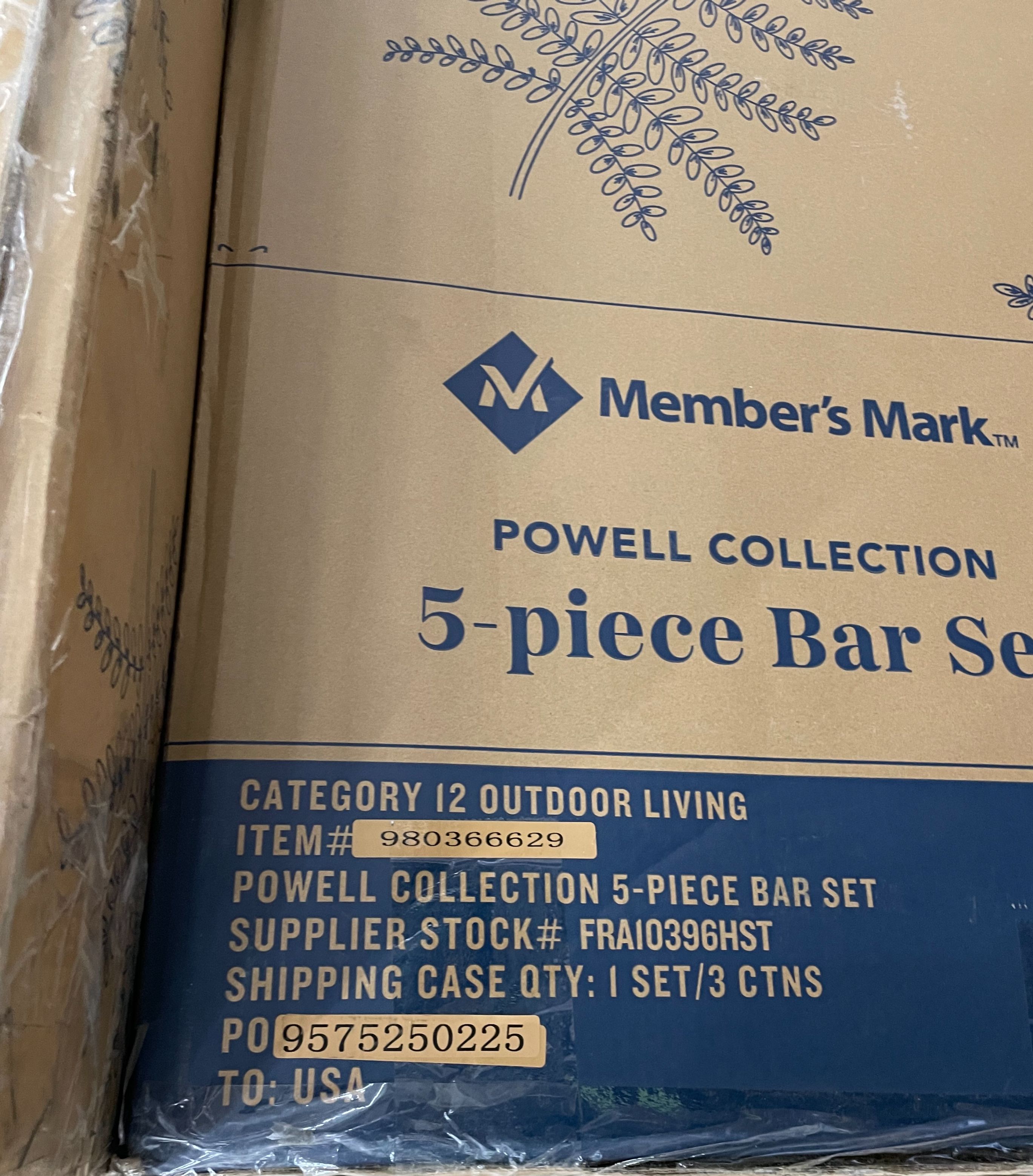 Member's Mark Powell Resin Wicker Bar