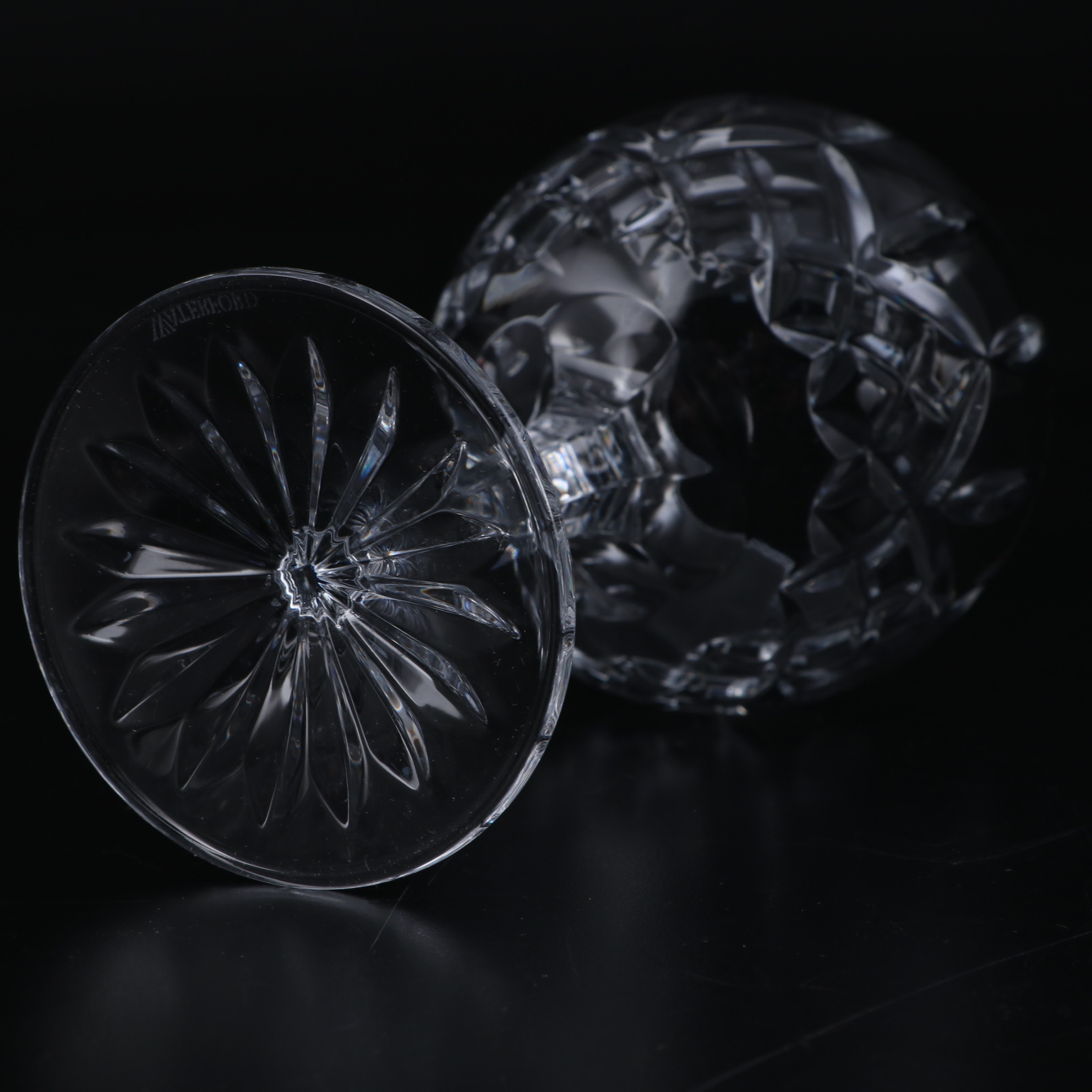 Waterford Crystal "Alana" Ships Decanter with "Huntley" and "Lismore" Glassware