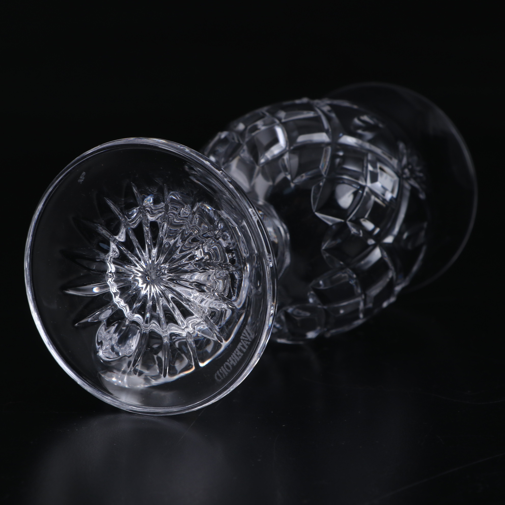 Waterford Crystal "Alana" Ships Decanter with "Huntley" and "Lismore" Glassware