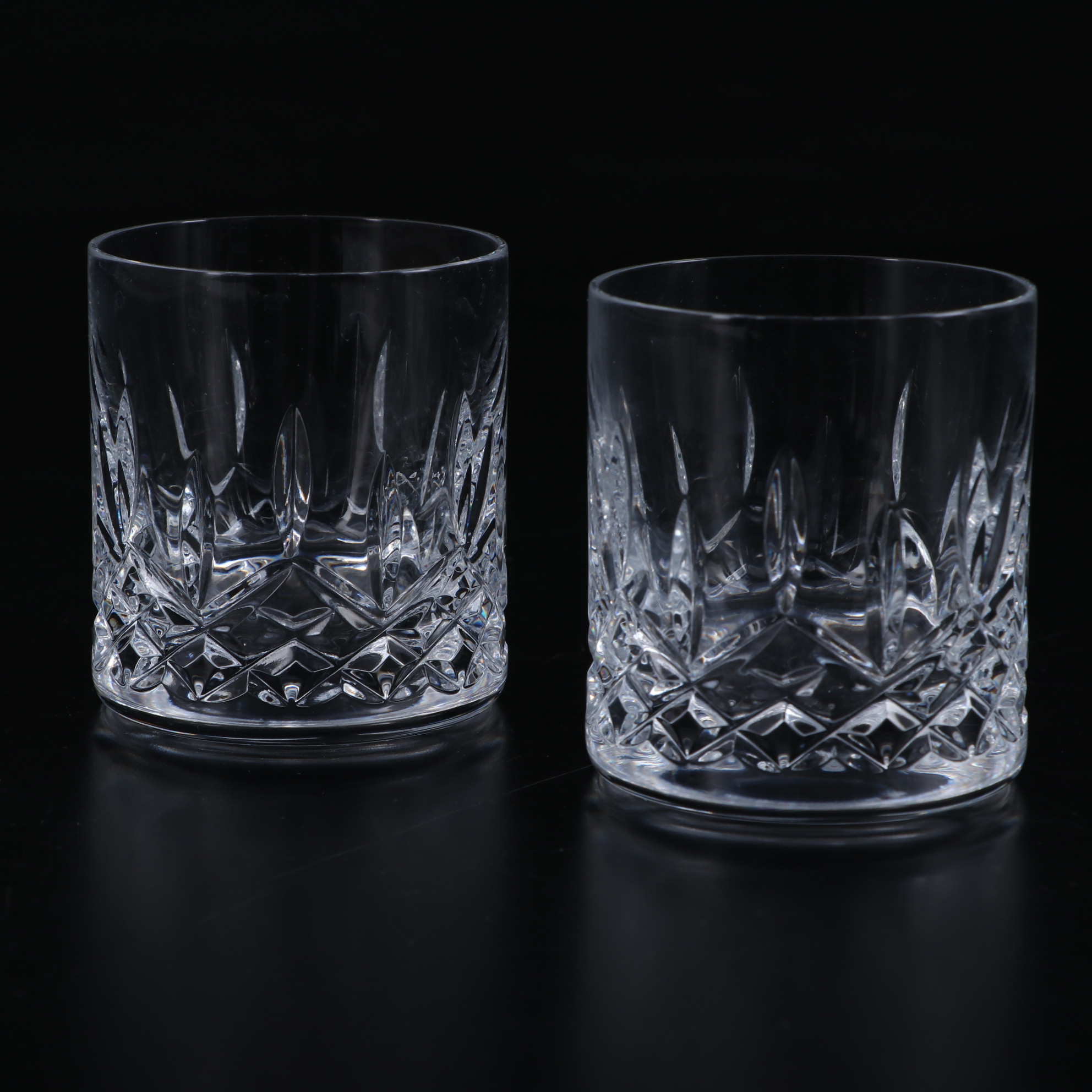 Waterford Crystal "Alana" Ships Decanter with "Huntley" and "Lismore" Glassware