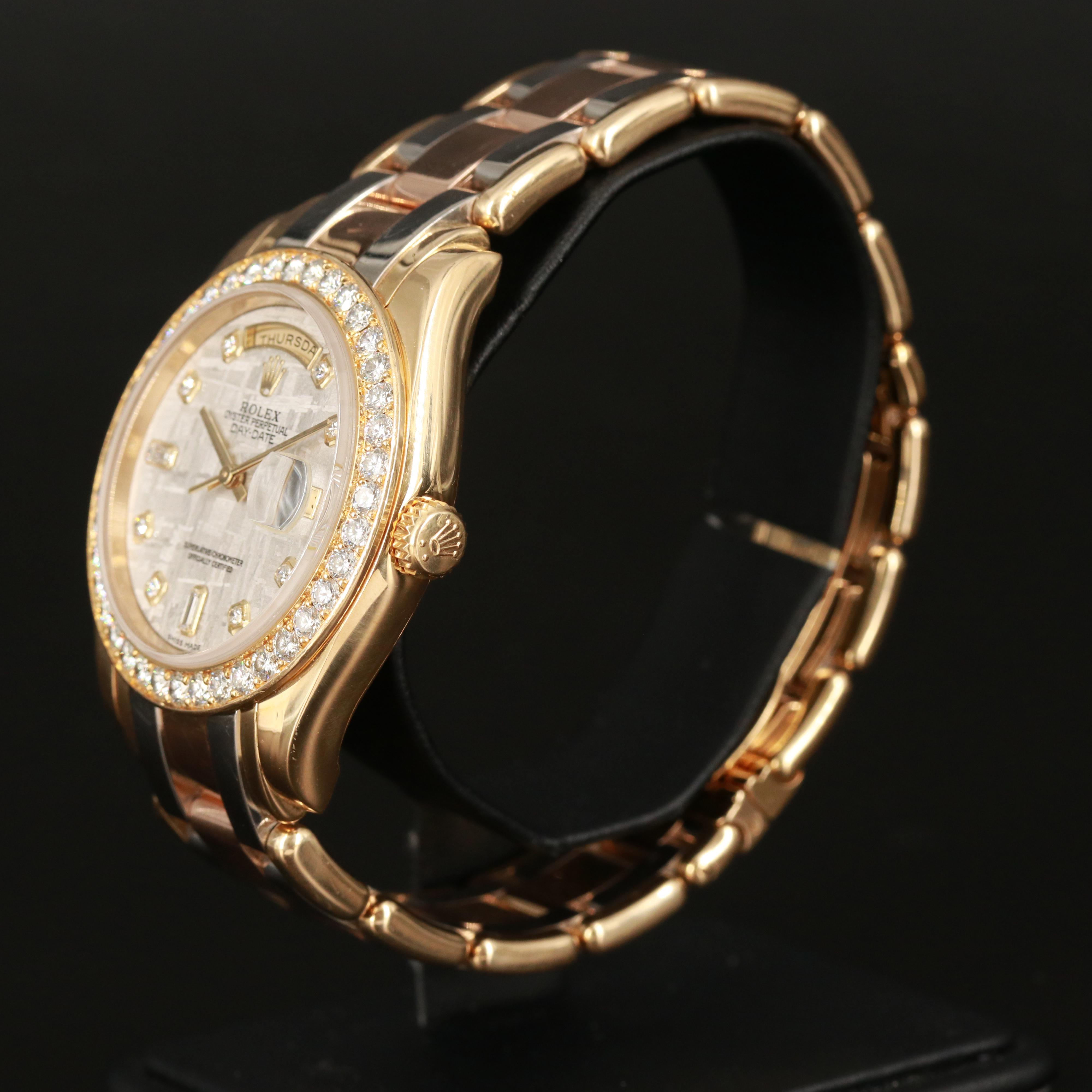 Rolex Day-Date Tridor Masterpiece Factory Meteorite Diamond Dial and Bezel Watch