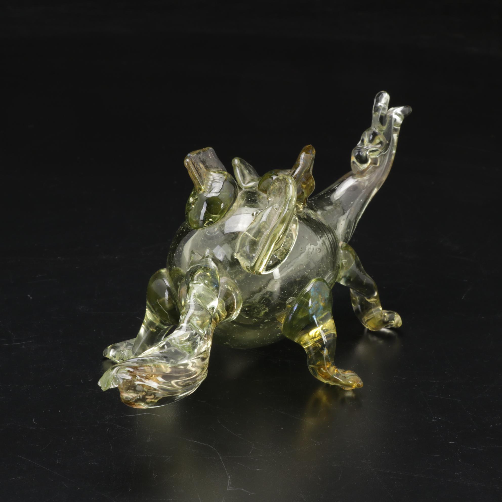 Dan Lovelace "Stegasaurus" Blown Art Glass Sculpture, 1974