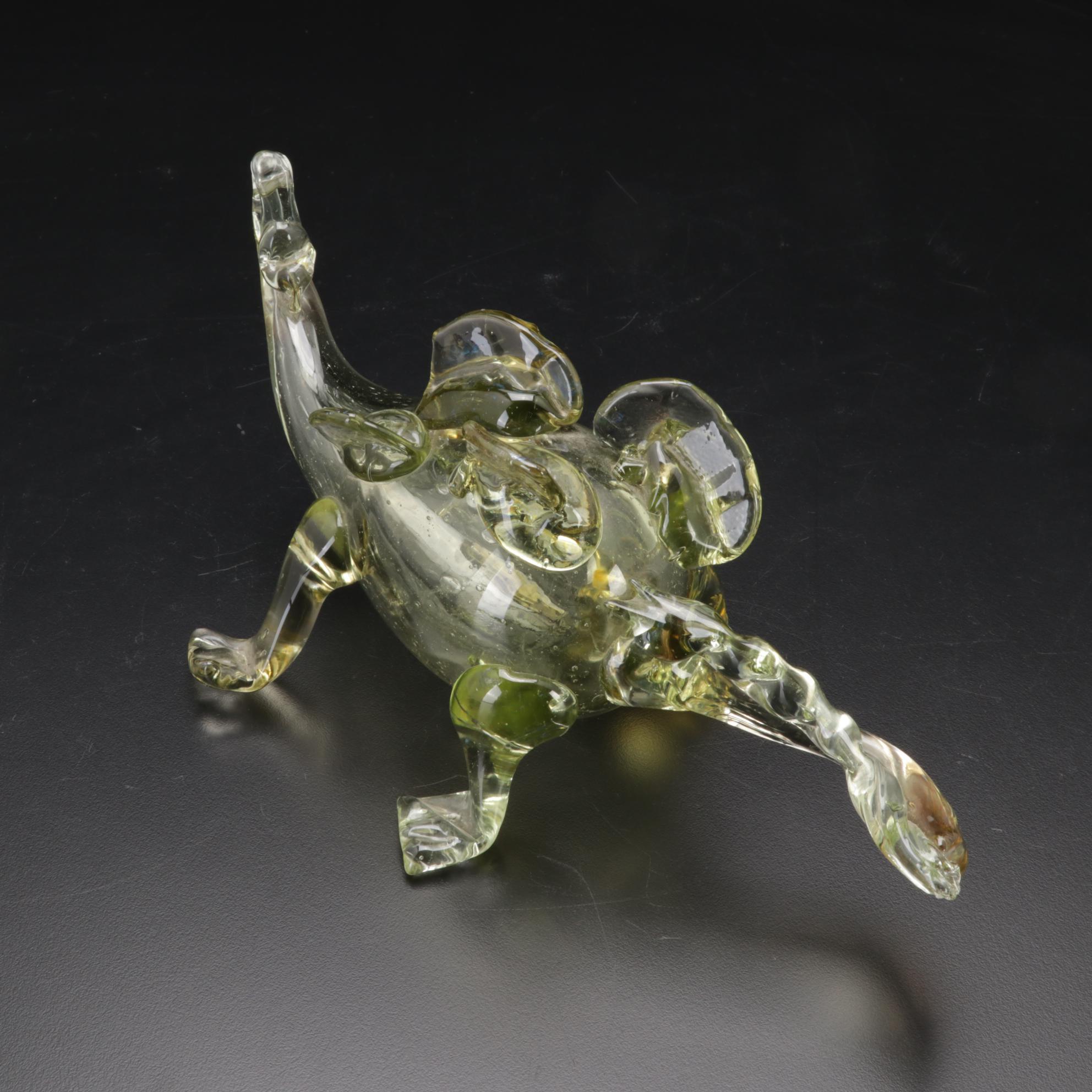 Dan Lovelace "Stegasaurus" Blown Art Glass Sculpture, 1974