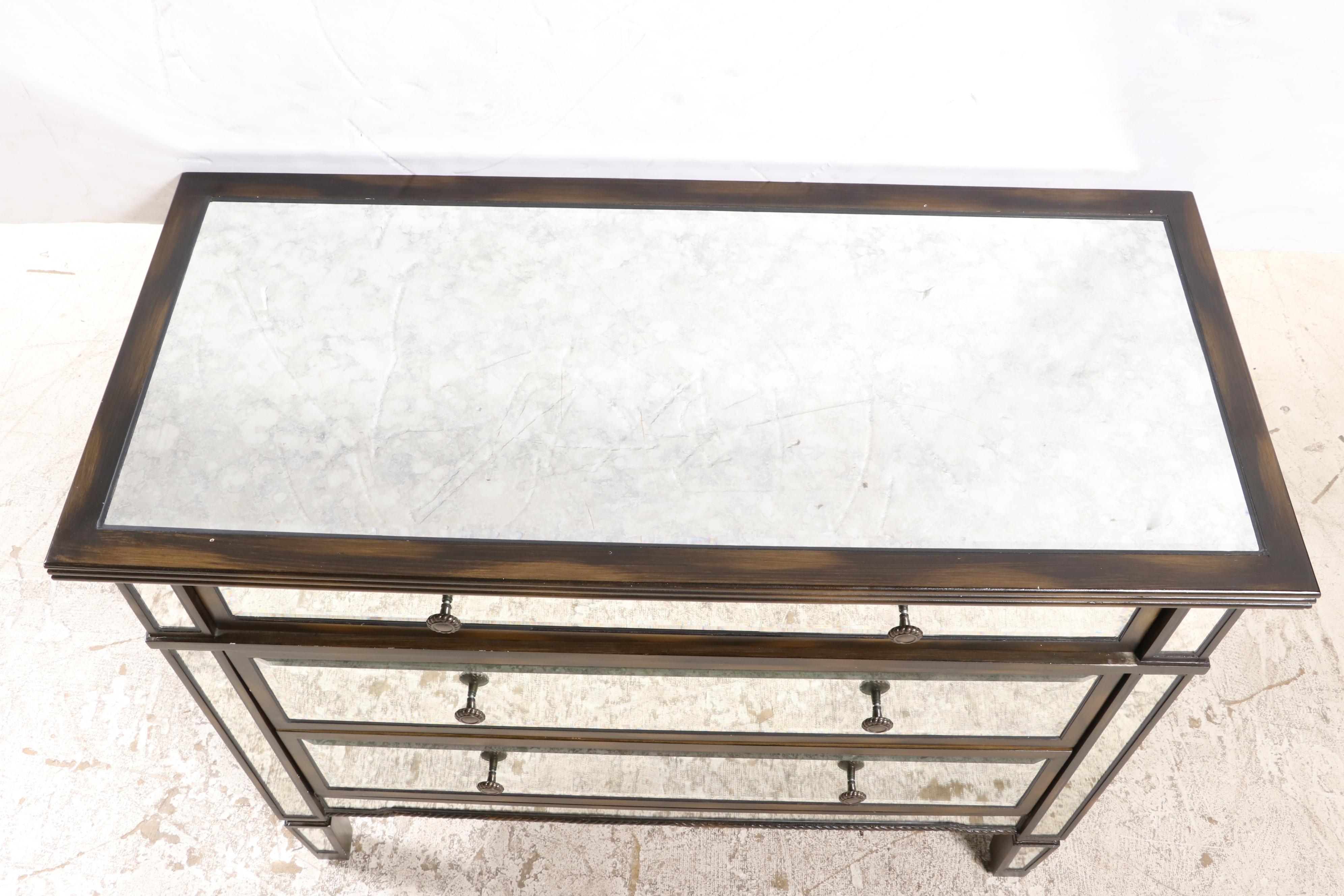 Arhaus "Isla" Contemporary Mirrored Chest of Drawers