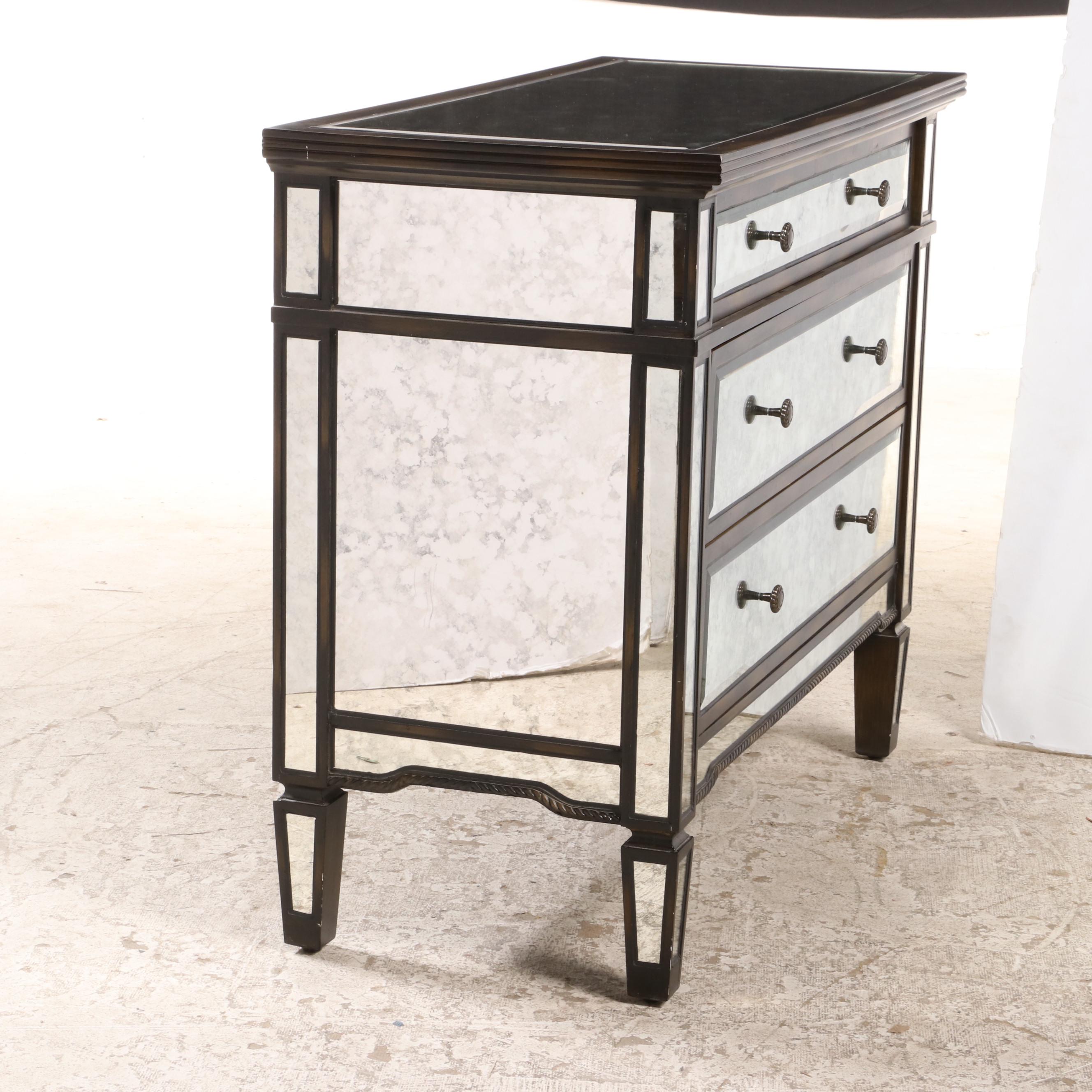 Arhaus "Isla" Contemporary Mirrored Chest of Drawers