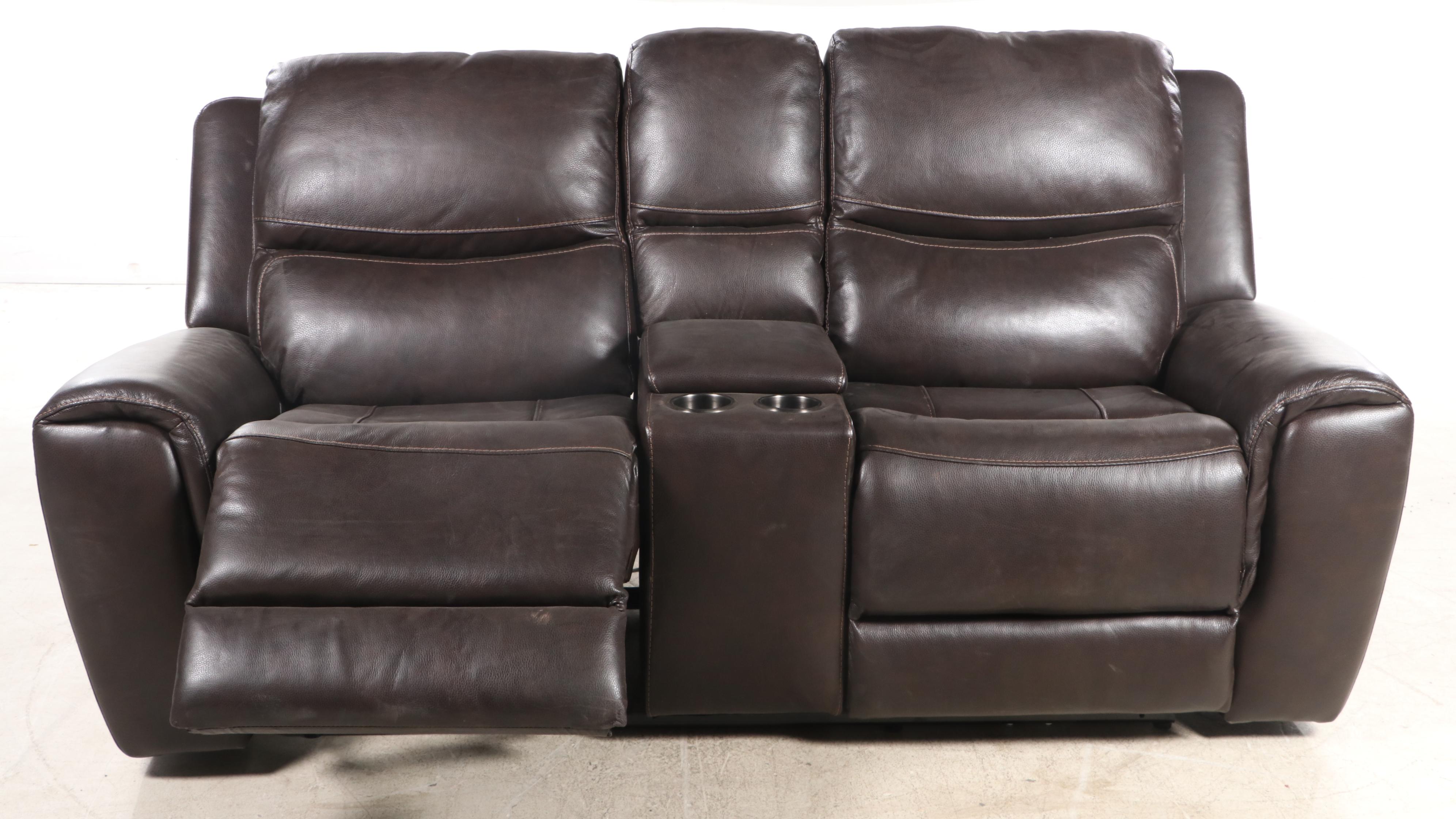 Gilman Creek Furniture "Carey" Leather Power Reclining Loveseat