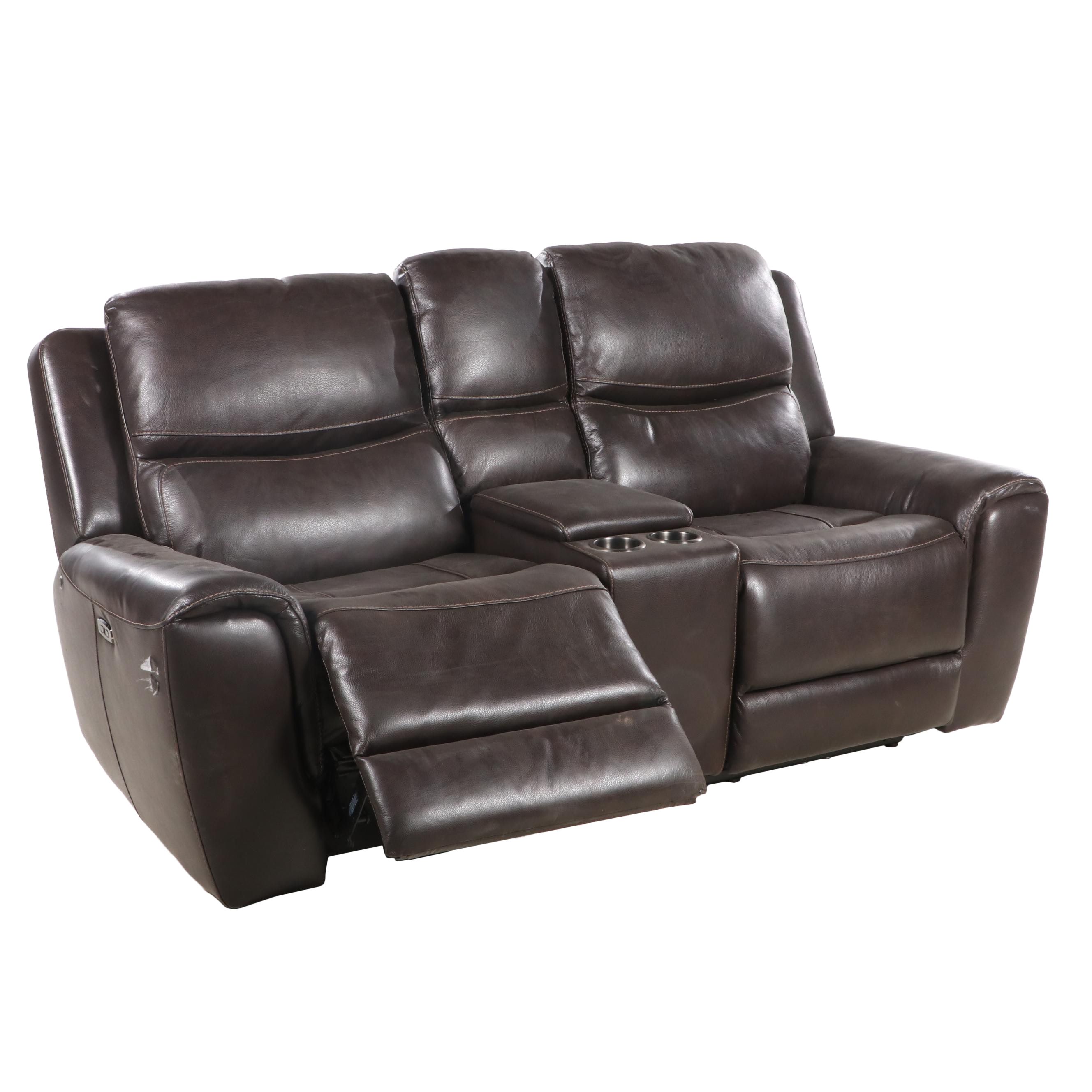 Gilman Creek Furniture "Carey" Leather Power Reclining Loveseat