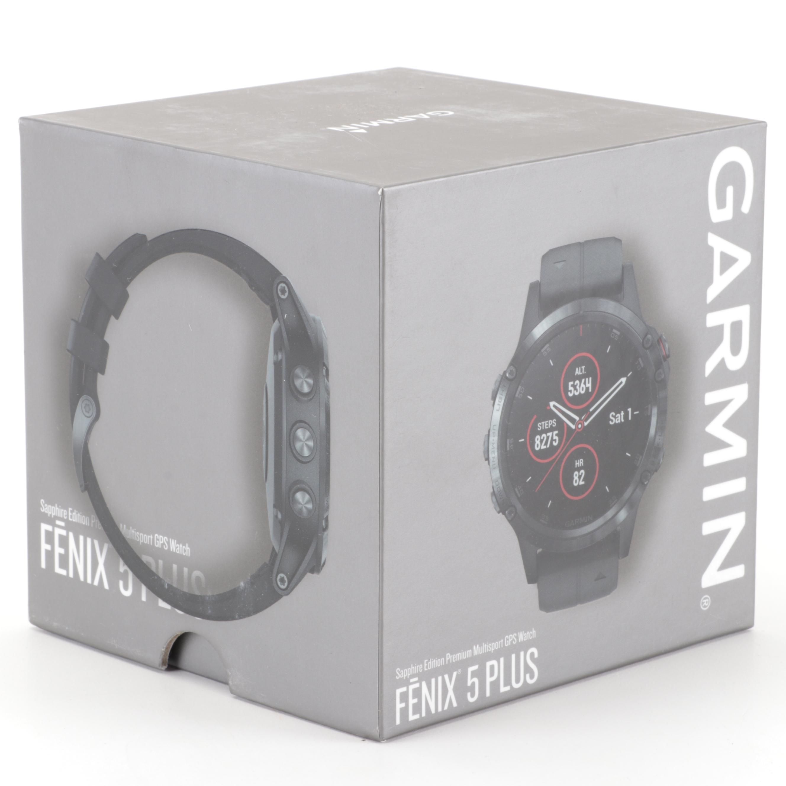 Garmin Fēnix 5 Plus Sapphire Edition Premium Multisport GPS Watch in Black