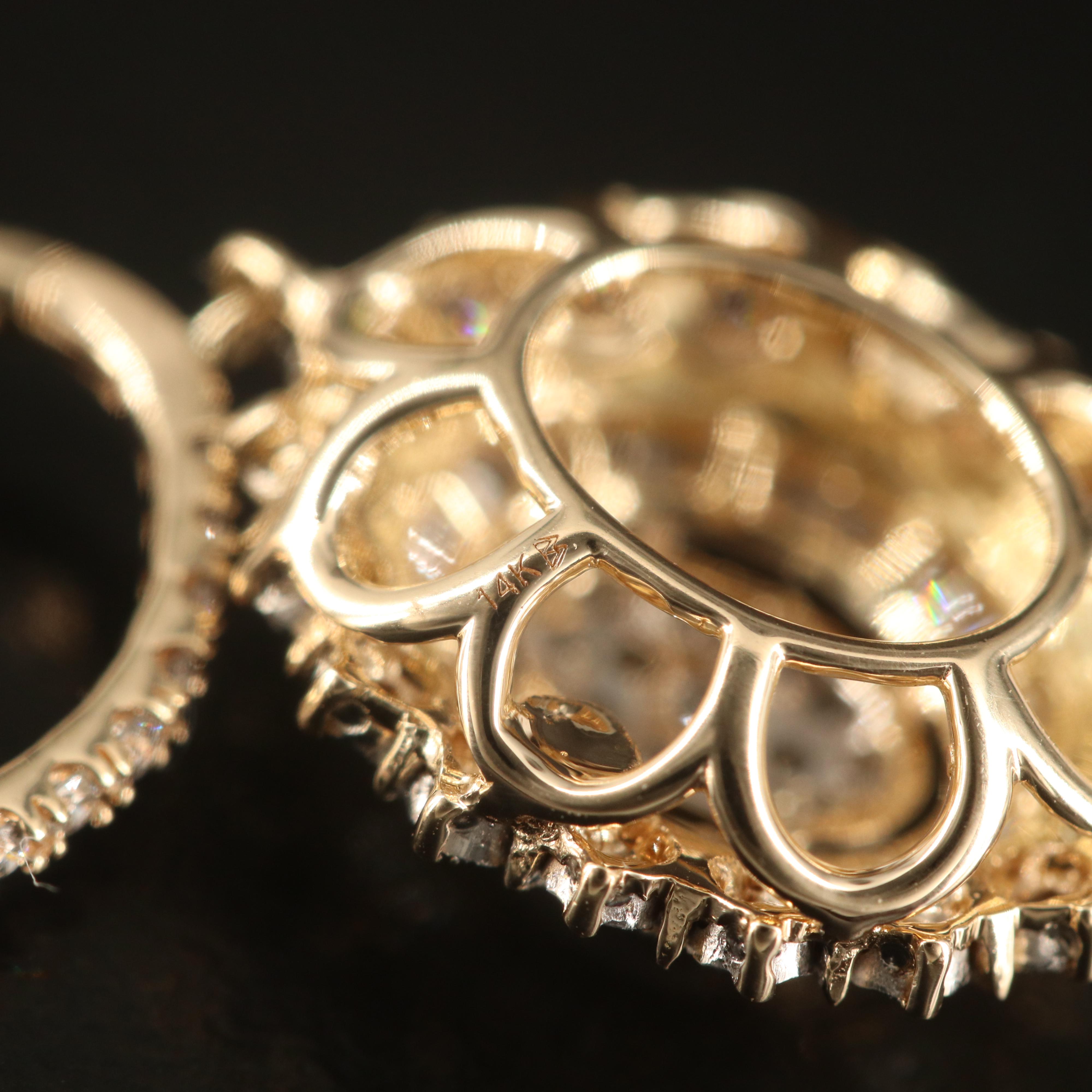 14K 1.01 CTW Diamond Drop Earrings