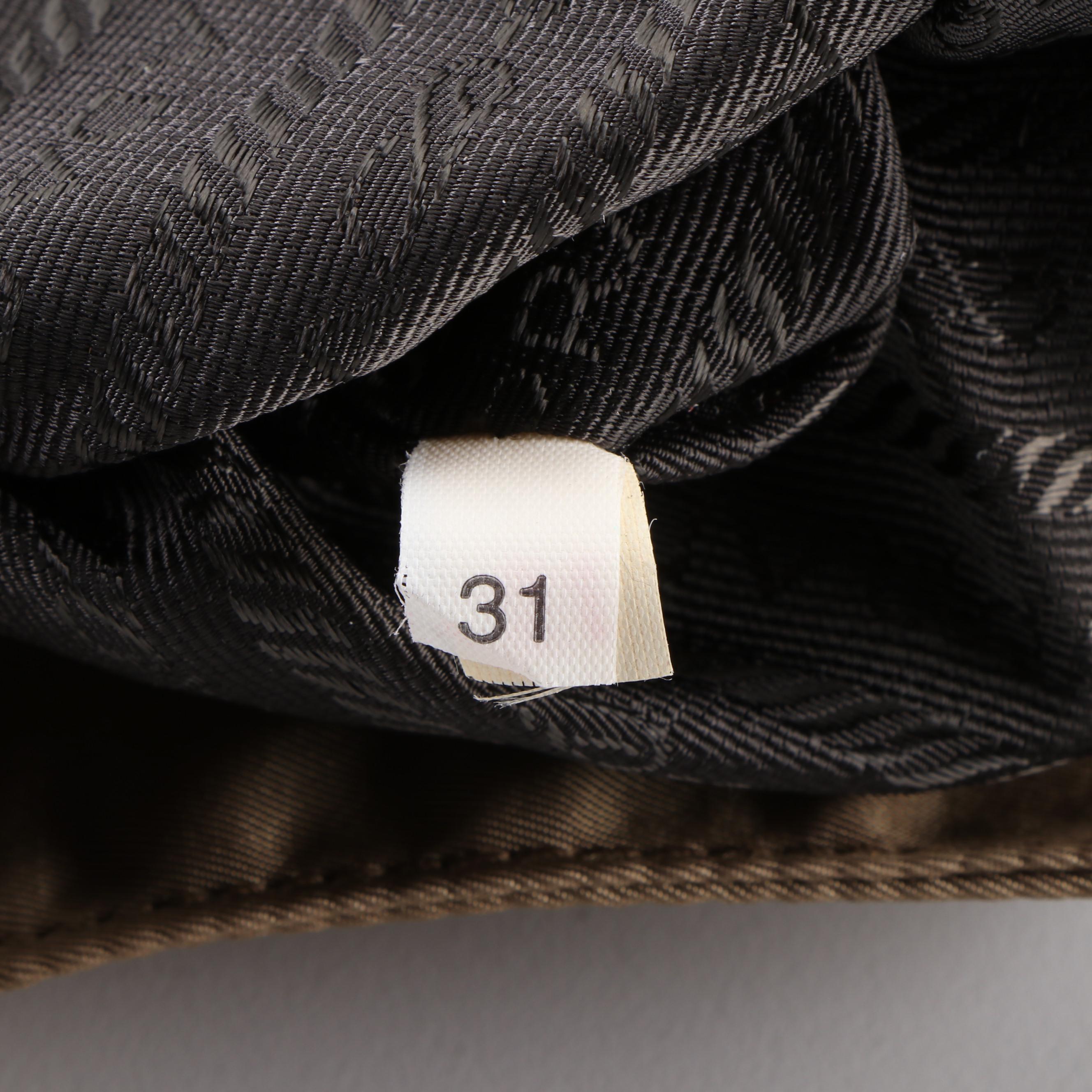 Prada Messenger Bag in Khaki Tessuto Nylon and Leather