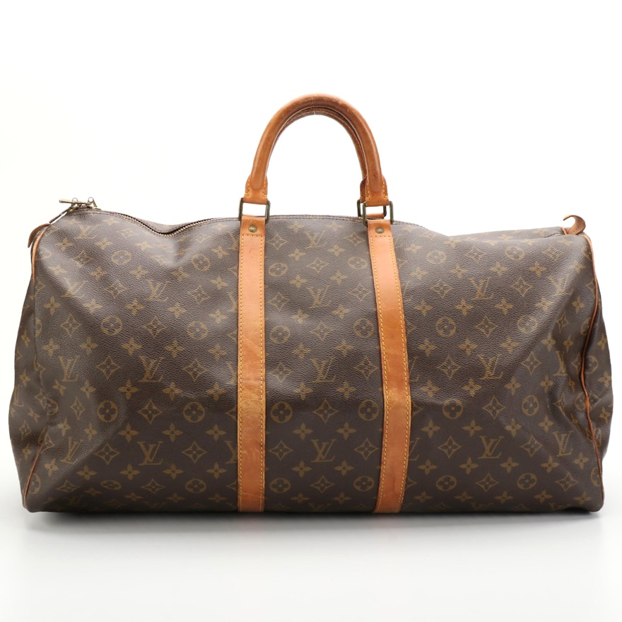 Louis Vuitton Keepall 55 in Monogram Canvas and Vachetta Leather