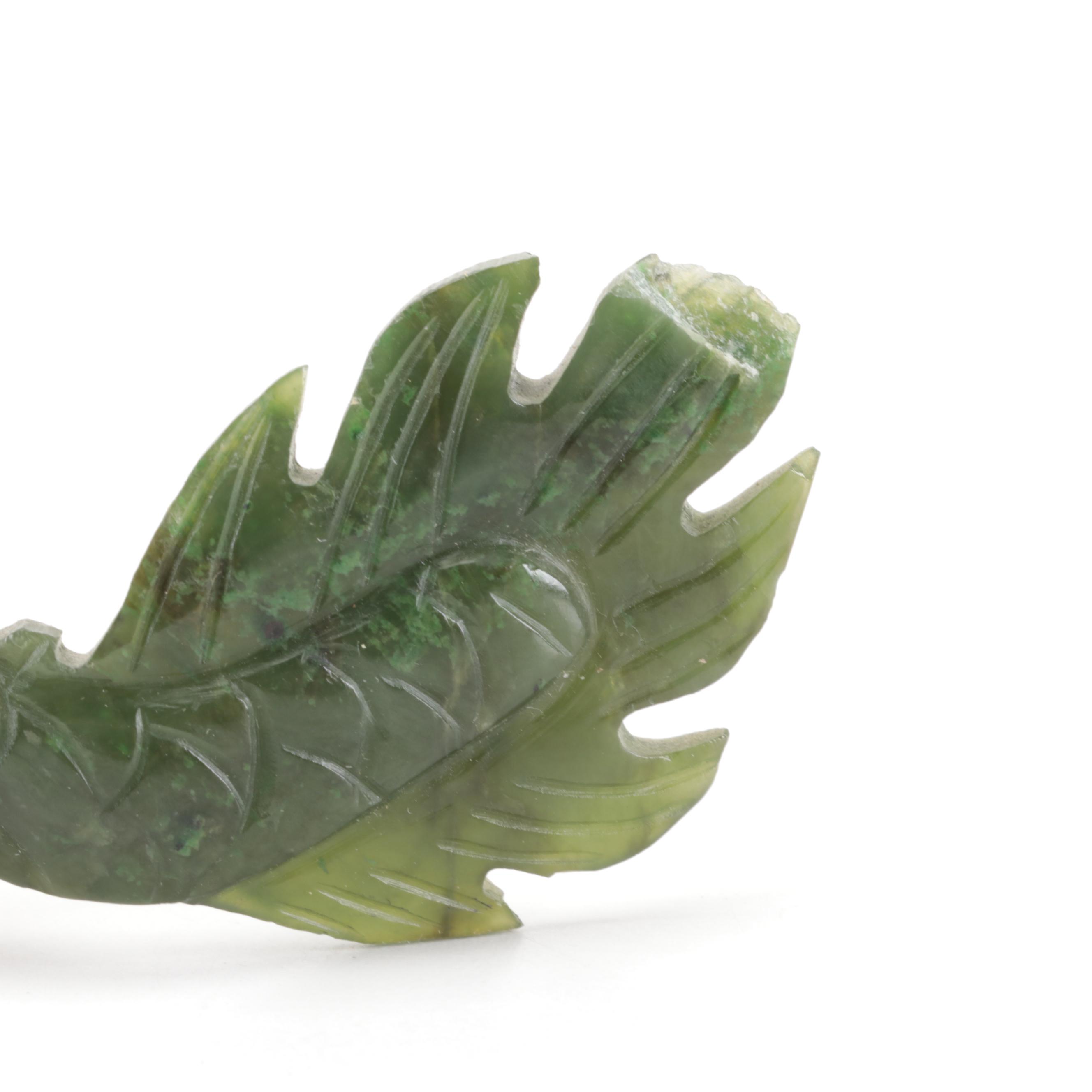 Chinese Carved Nephrite Figure of Dragon with Gift Box