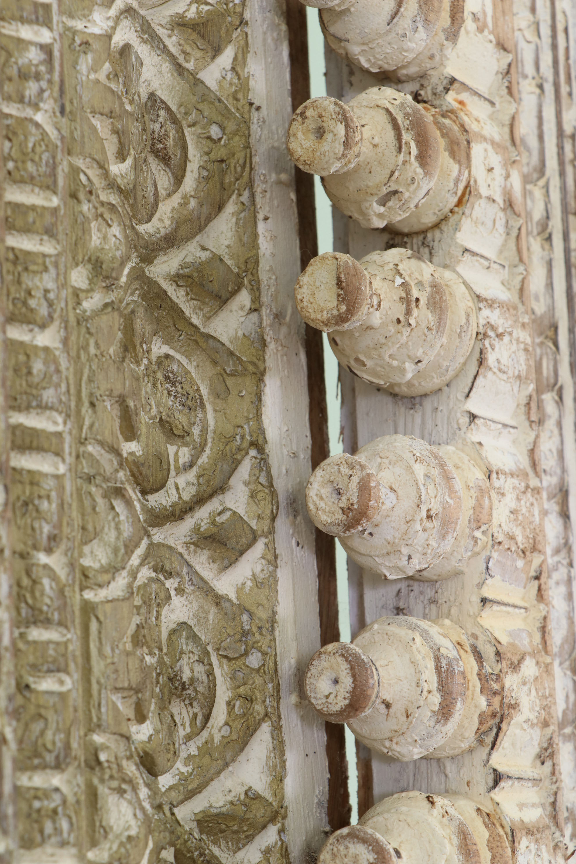 Arhaus Furniture Madhava Beveled Glass Wall Mirror with Distressed Finish