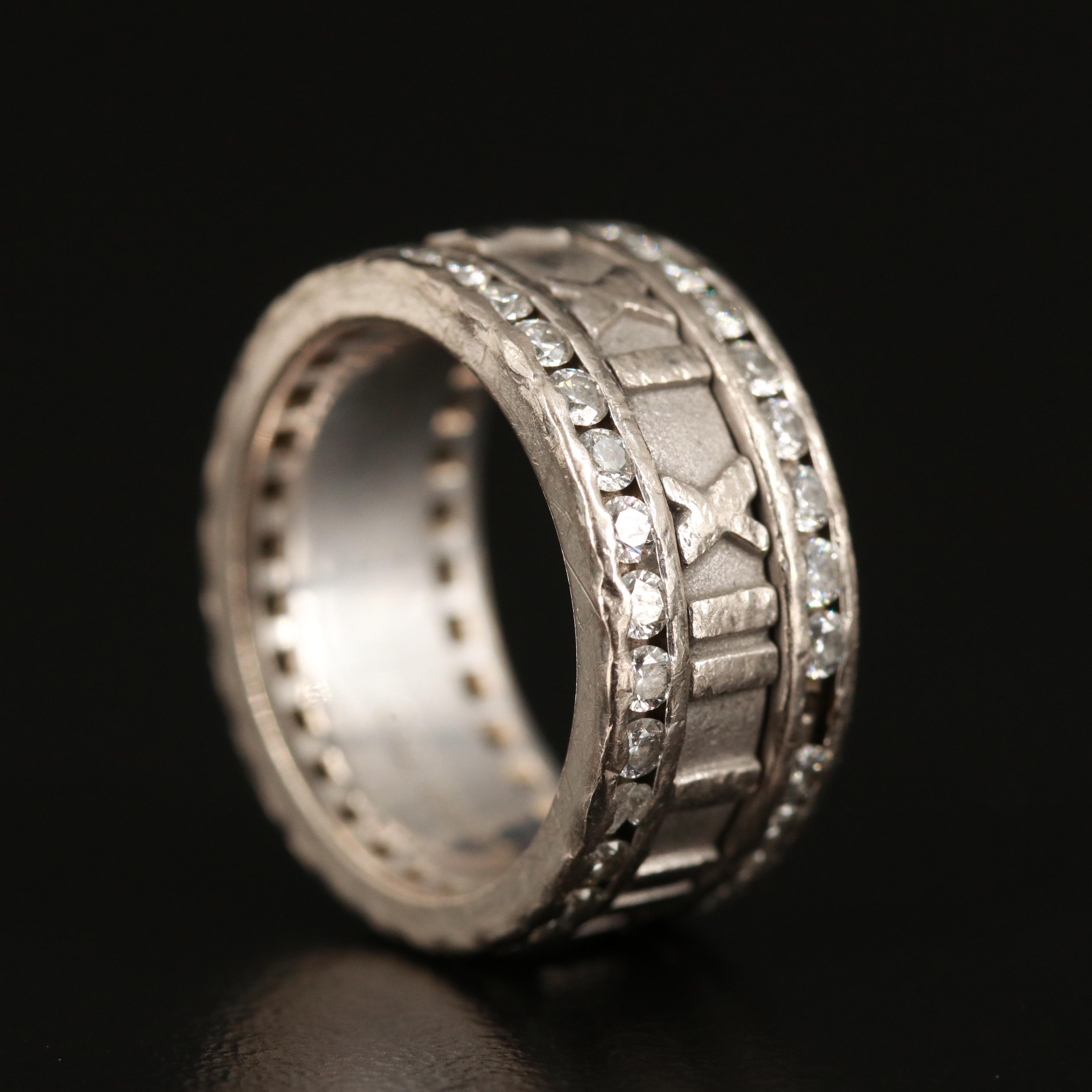 Tiffany & Co.18K 1.53 CTW Diamond Atlas Spinner Band