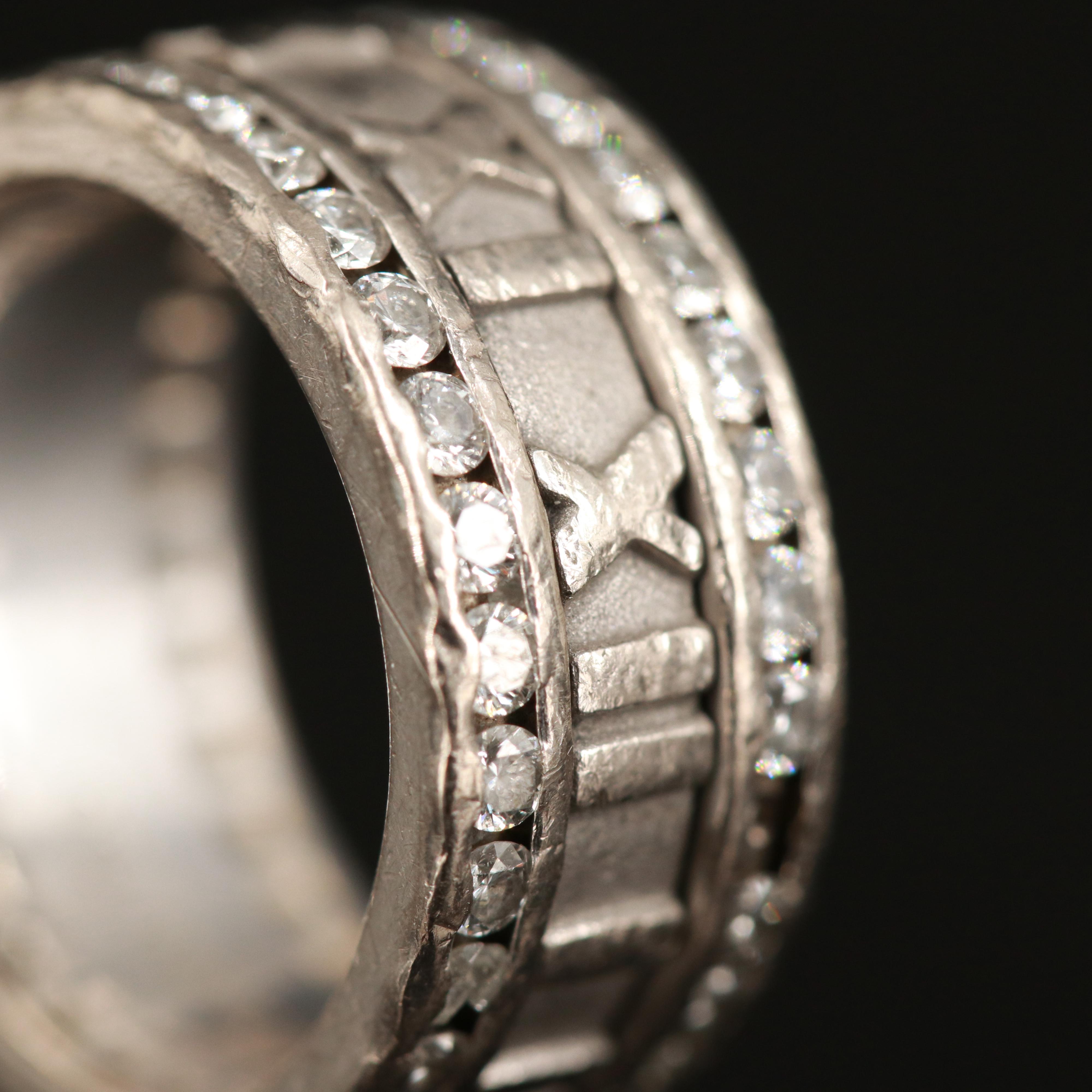 Tiffany & Co.18K 1.53 CTW Diamond Atlas Spinner Band