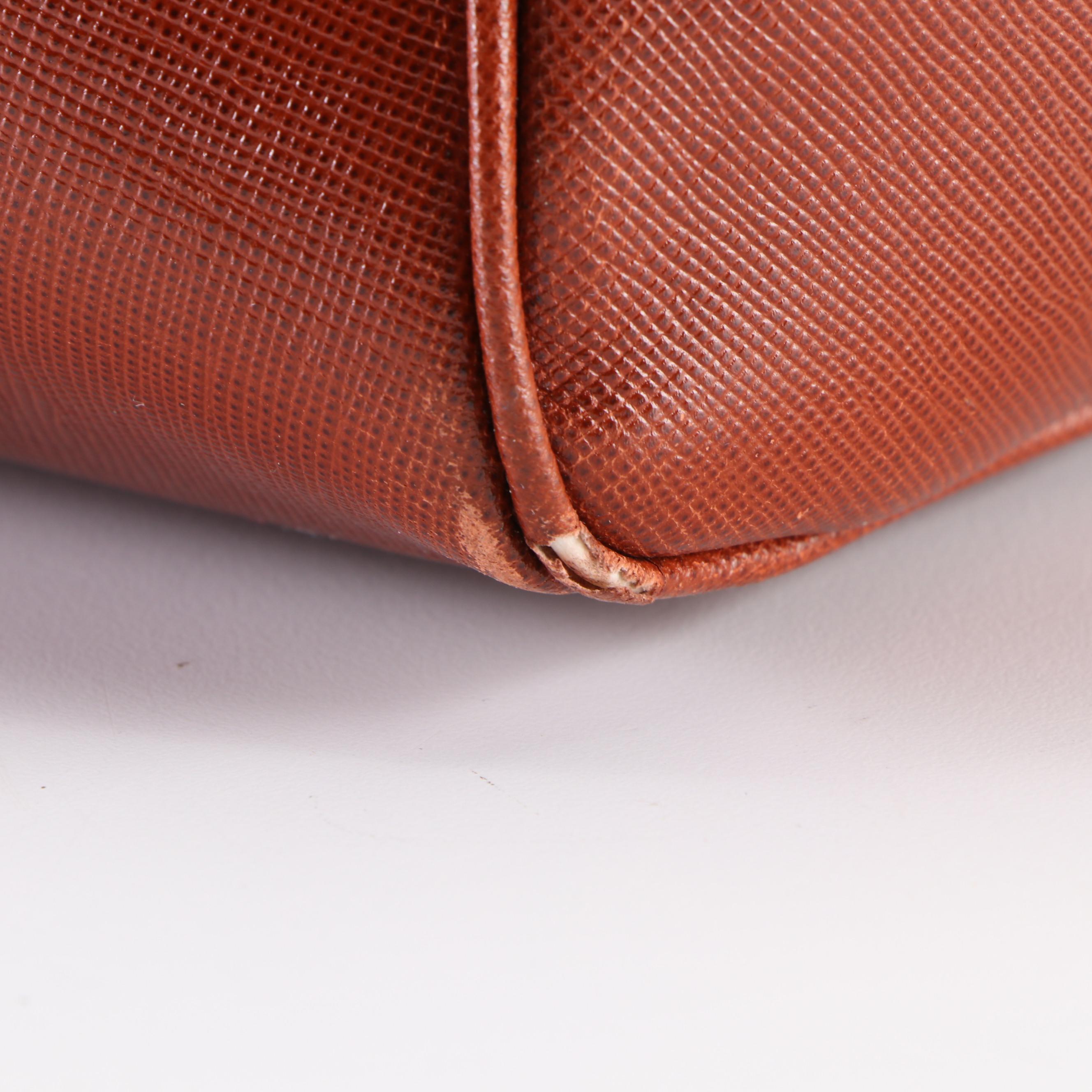 Prada Handbag in Brown Saffiano Leather