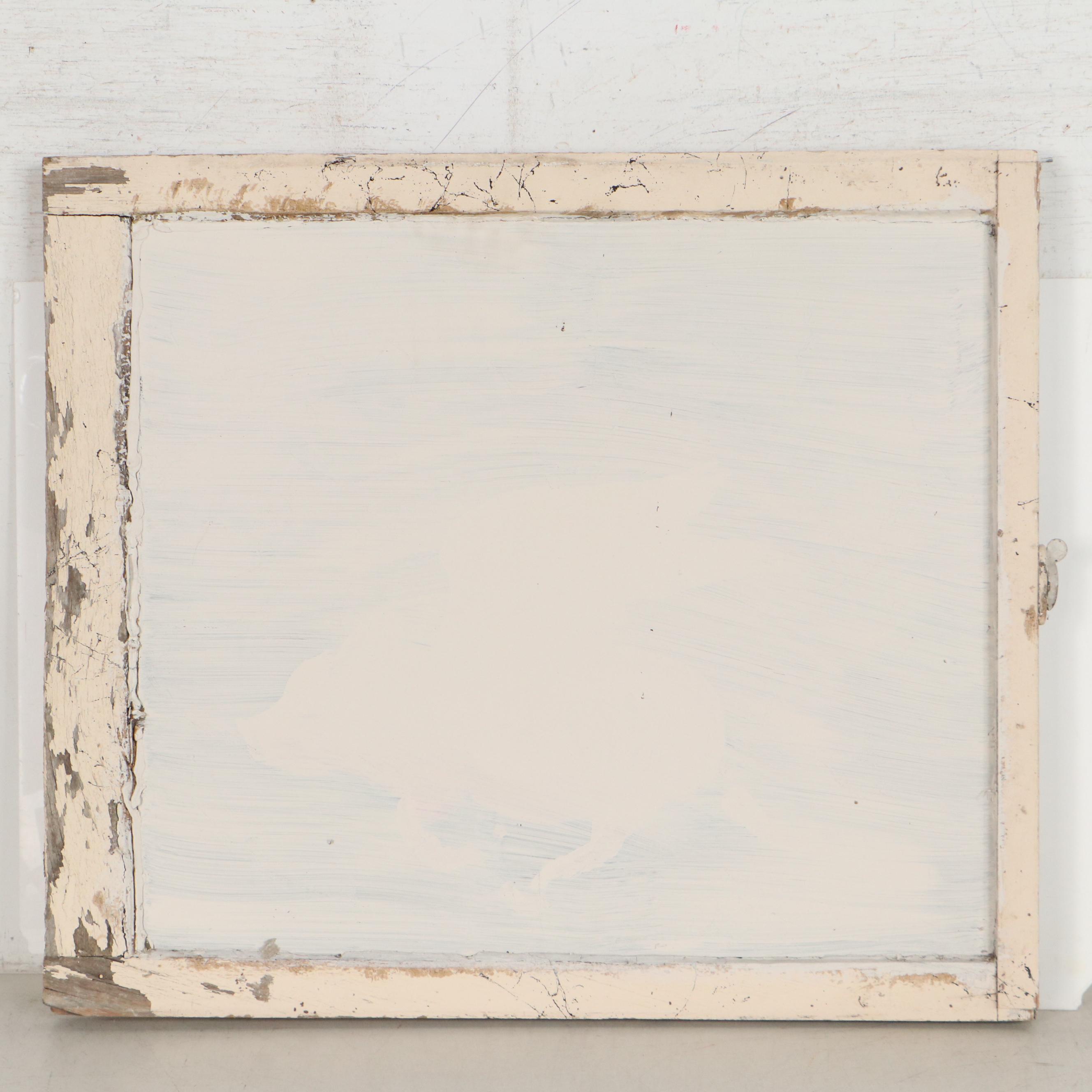 Reverse Glass Painted Sign "When Pigs Fly"