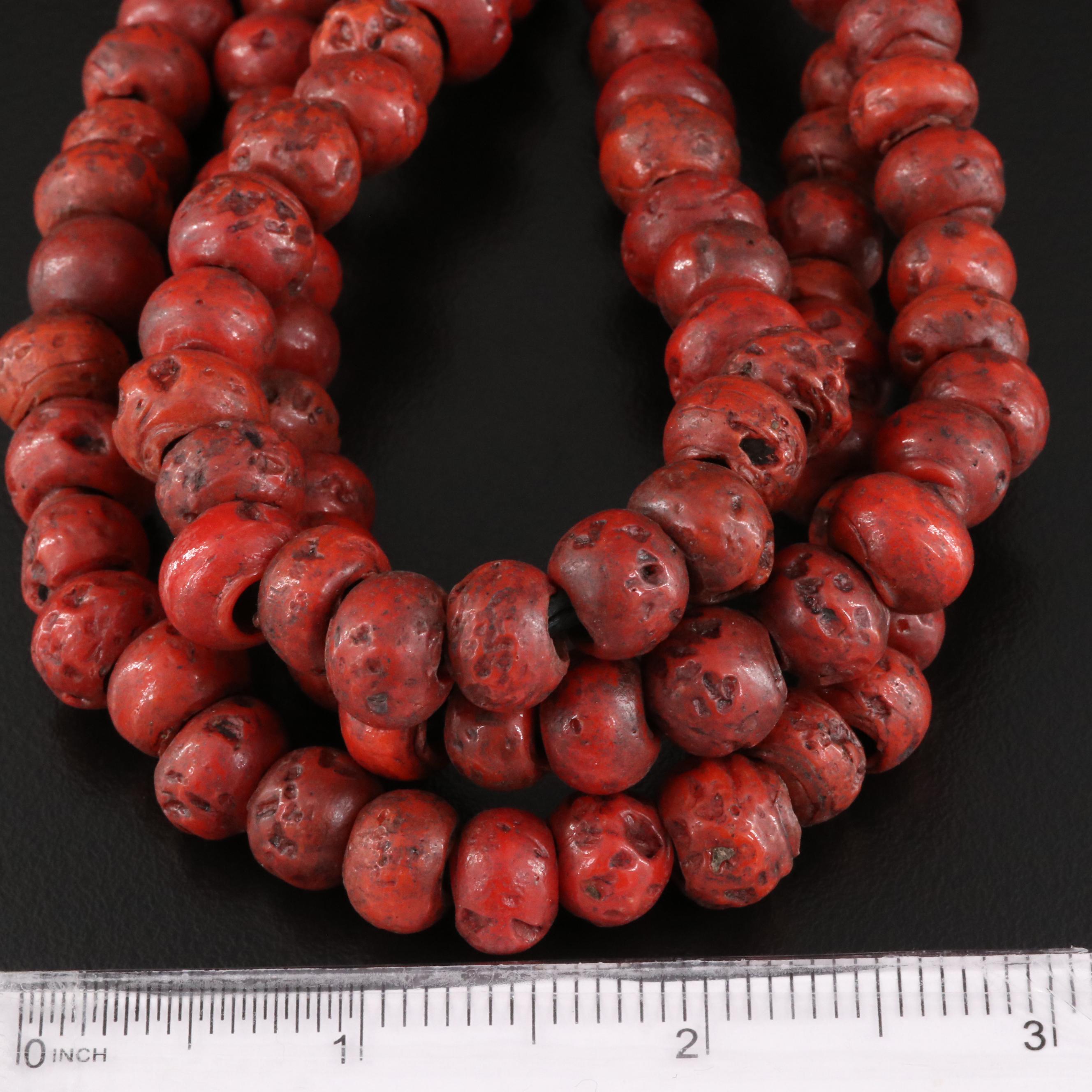 South Asian Nagaland Style Coral Beaded Necklace