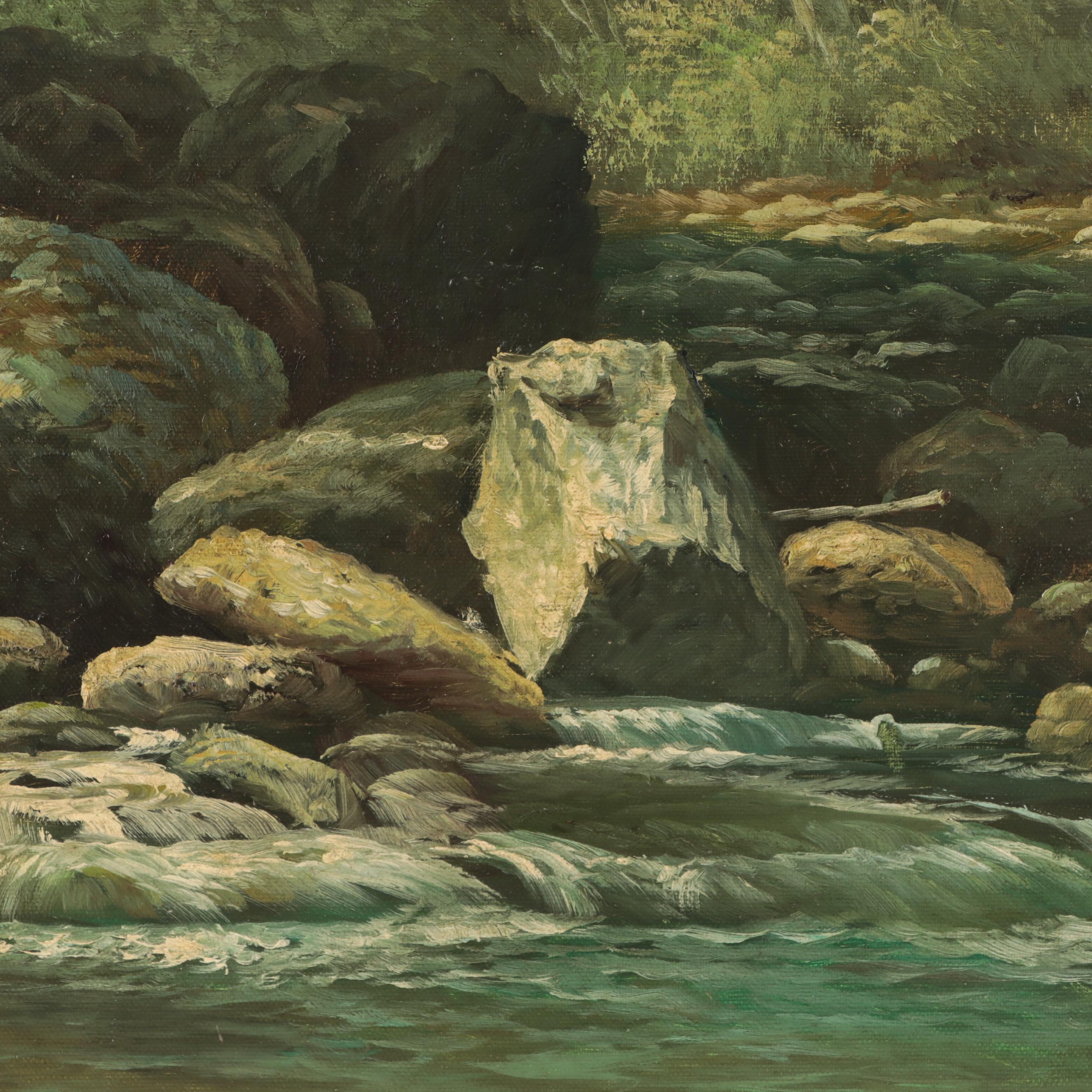 M. Gester Landscape Oil Painting, Mid-20th Century