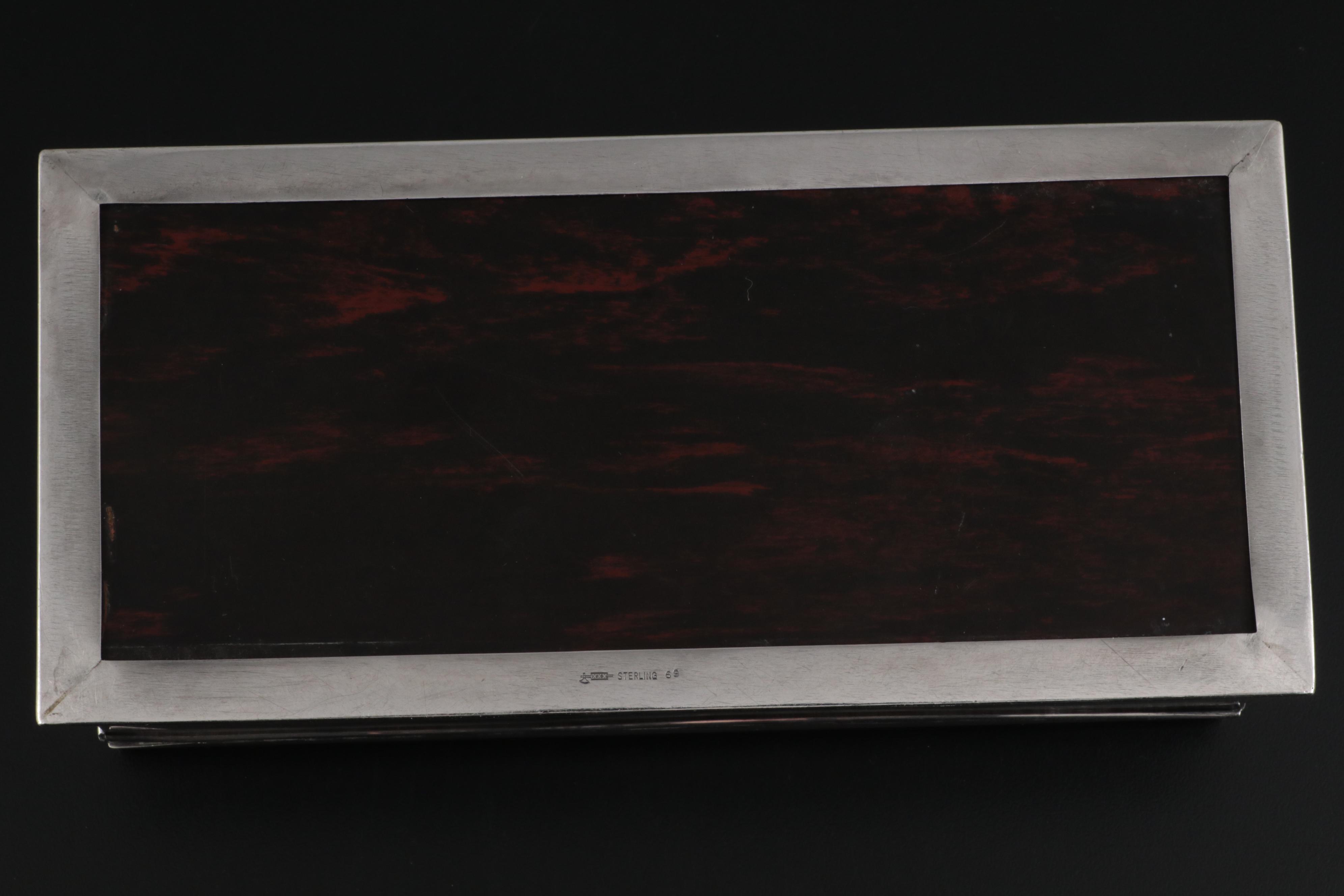 William B. Kerr & Co. Sterling Silver Cigarette Box, Late 19th to Early 20th C.