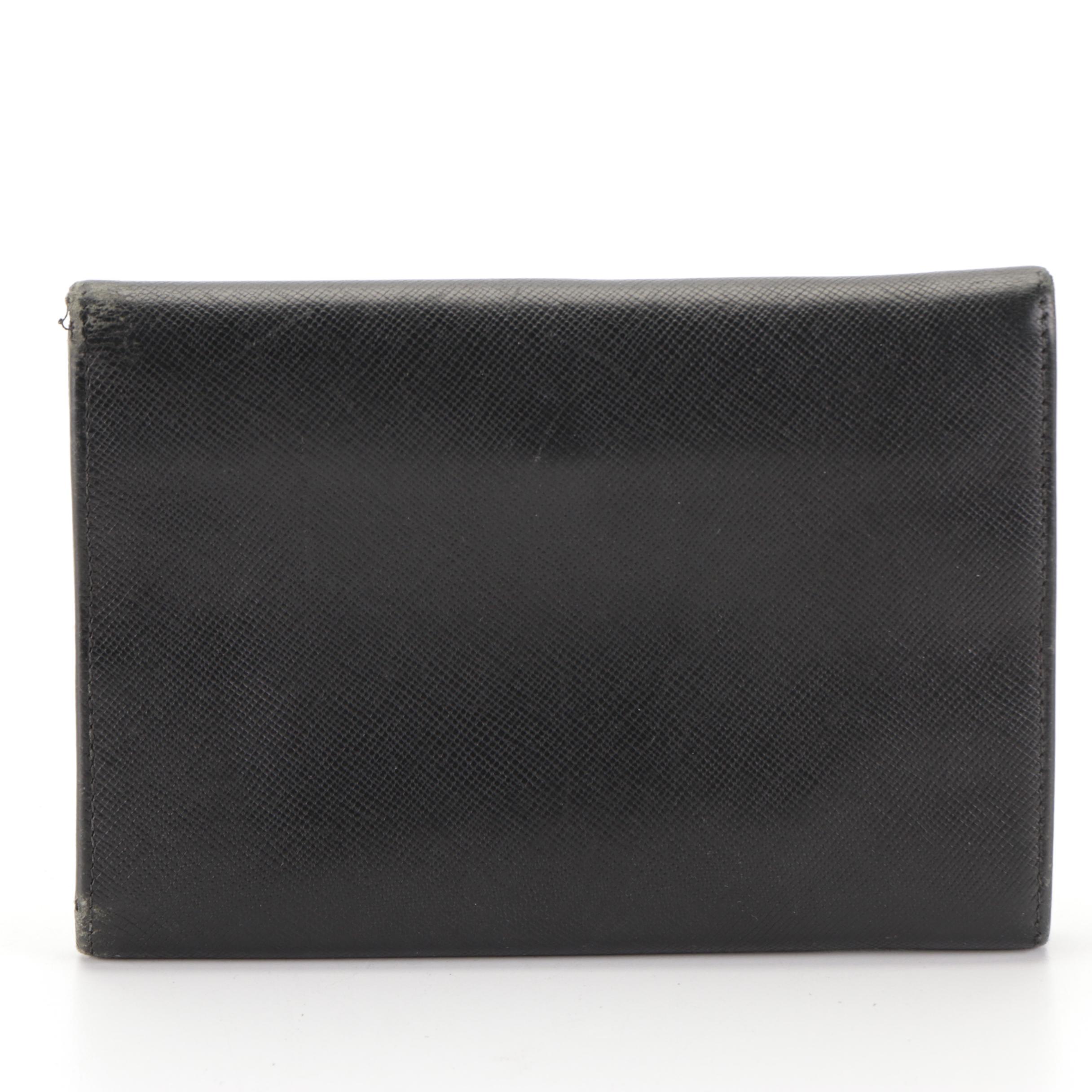 Prada Black Saffiano Leather Wallet