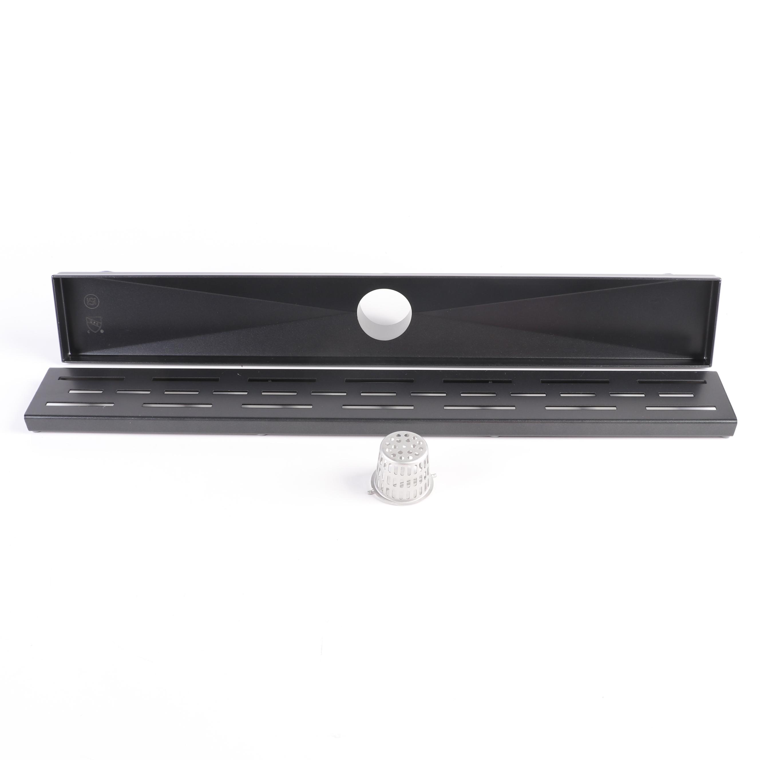 Matte Black 24" Linear Shower Drain