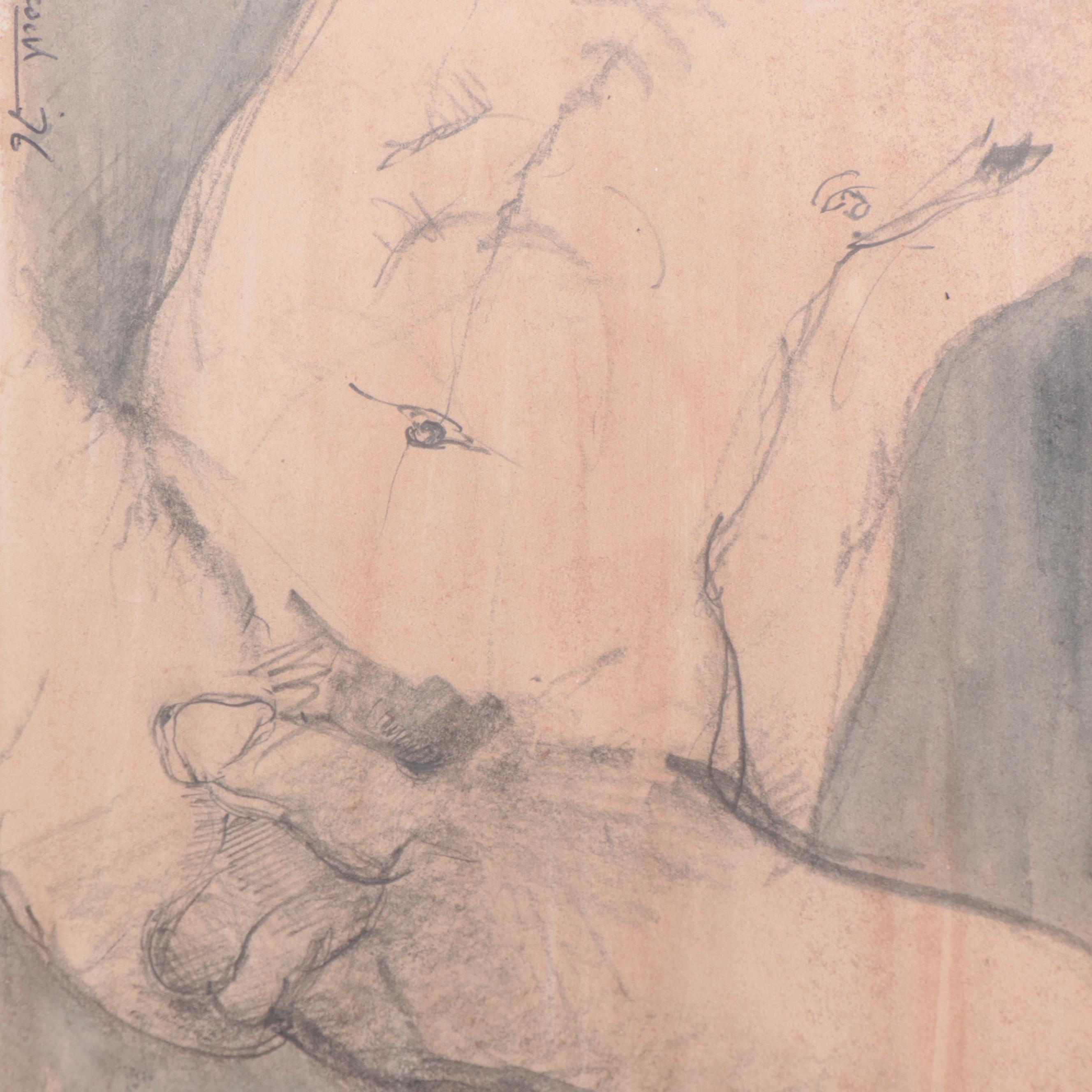 Theodore Hancock Mixed Media Drawings and Figure Studies