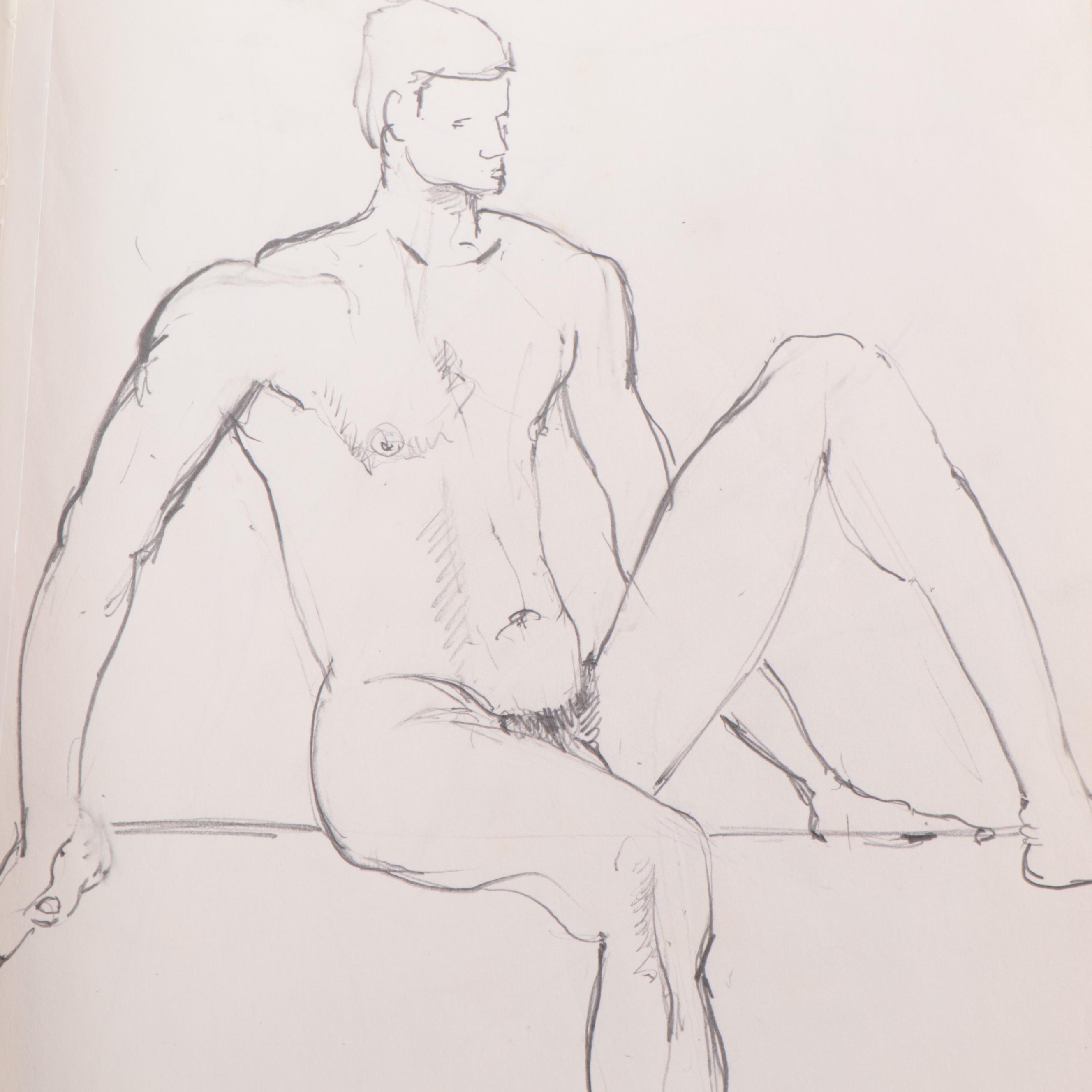Theodore Hancock Mixed Media Drawings and Figure Studies