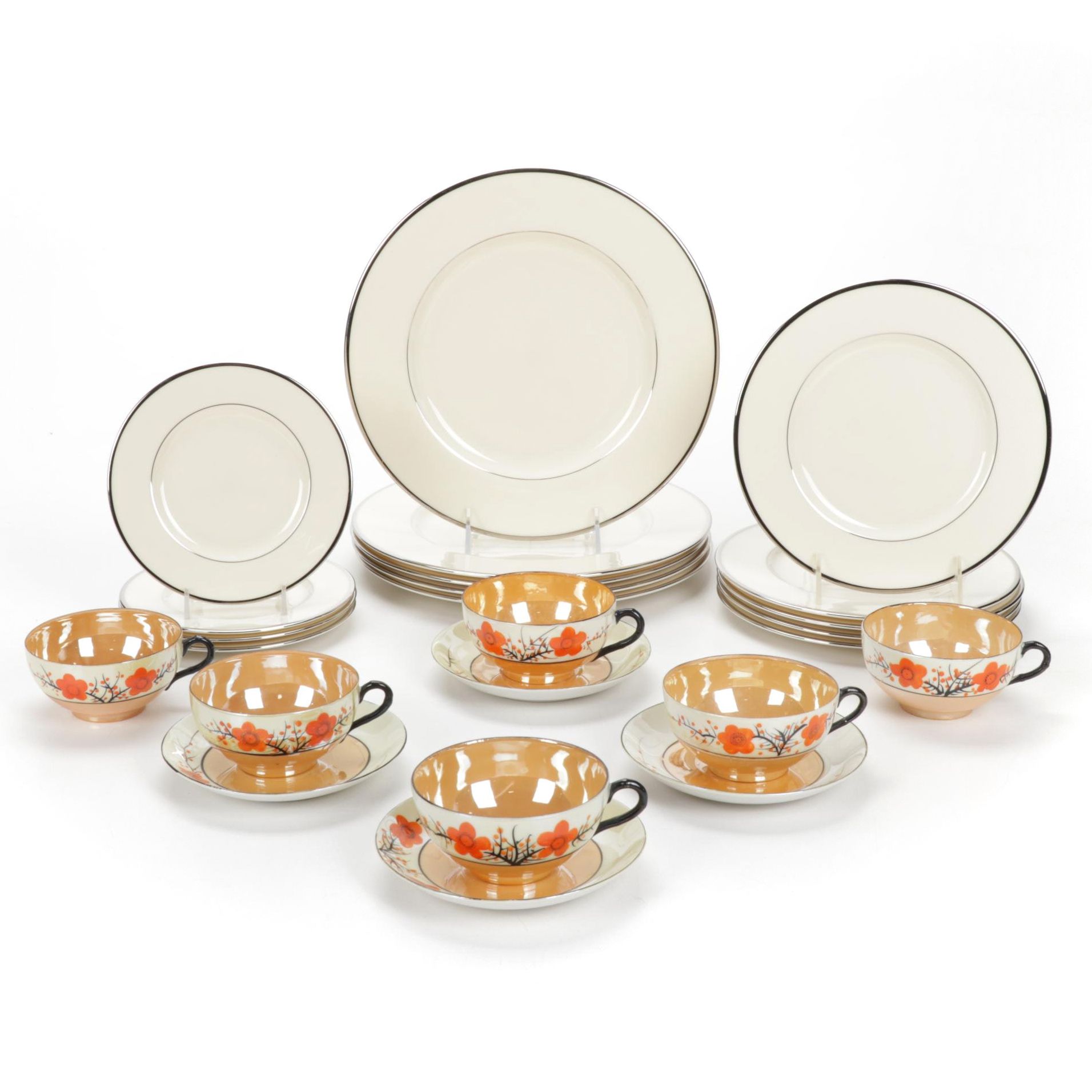 Lenox "Montclair" Dinnerware and Japanese Lusterware, Late 20th Century