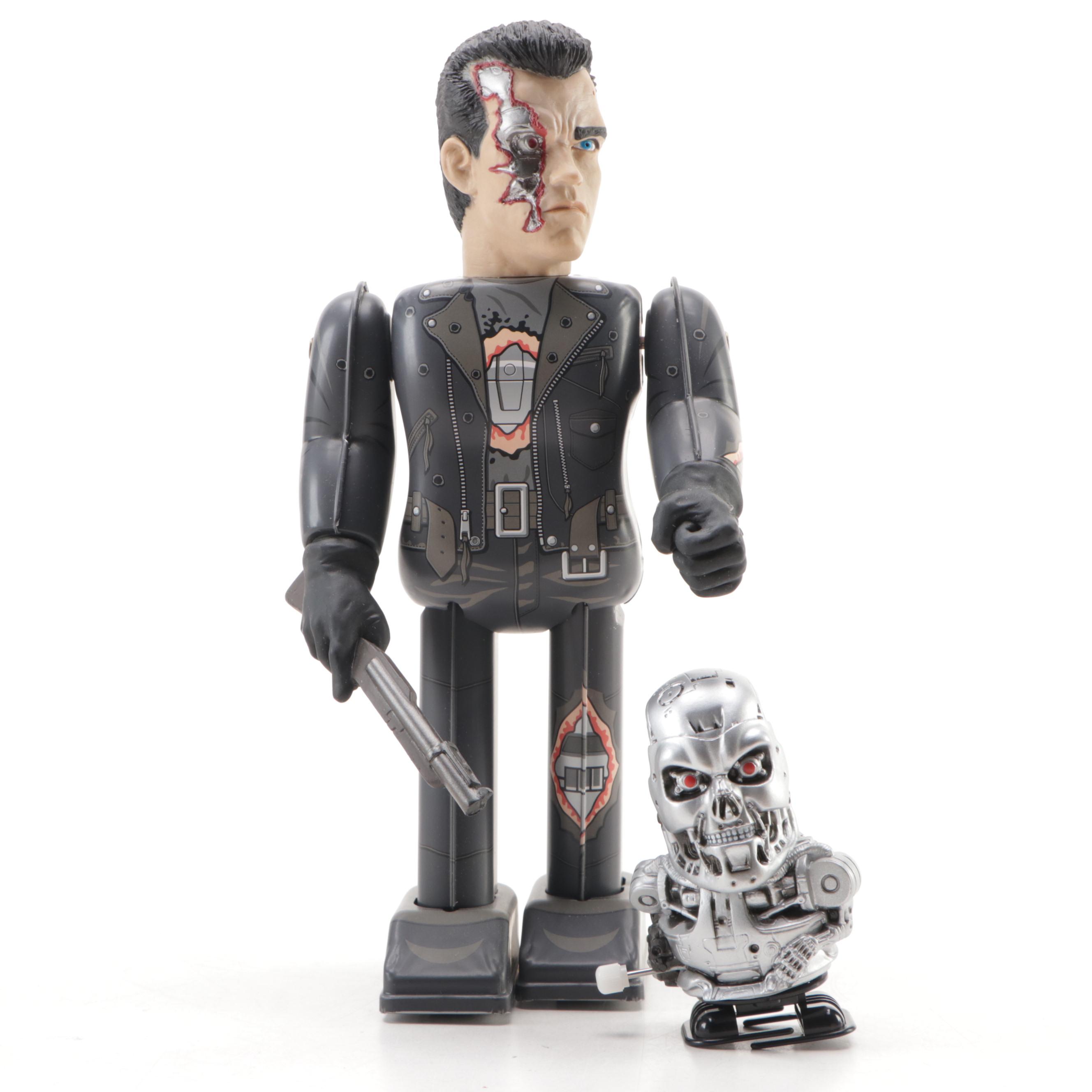 Nostalgic Future Terminator 2 Battle Damaged T-800 Wind-Up Tin Toy, 1998