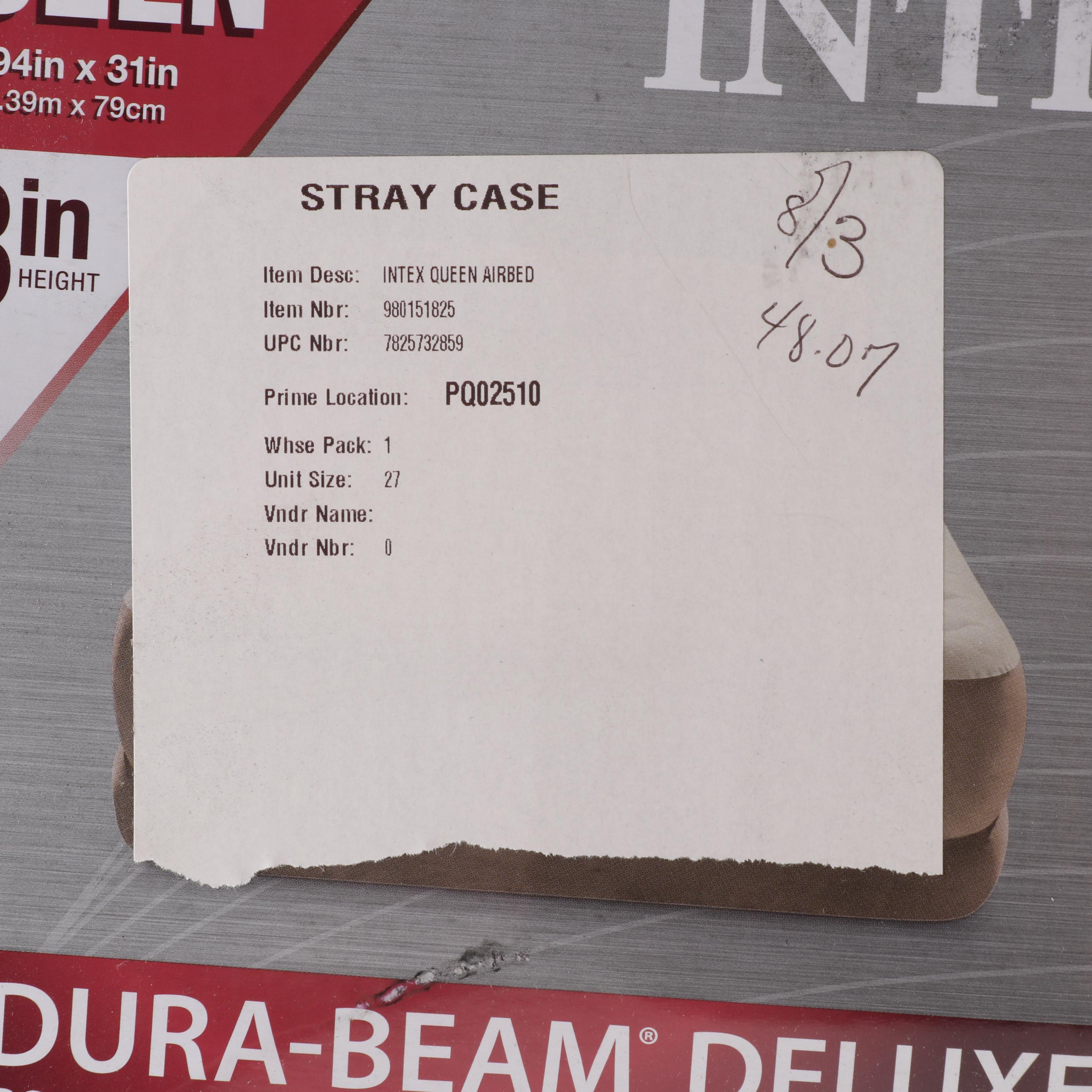 Intex Dura-Beam Deluxe Queen Air Mattress with Comfort Headboard