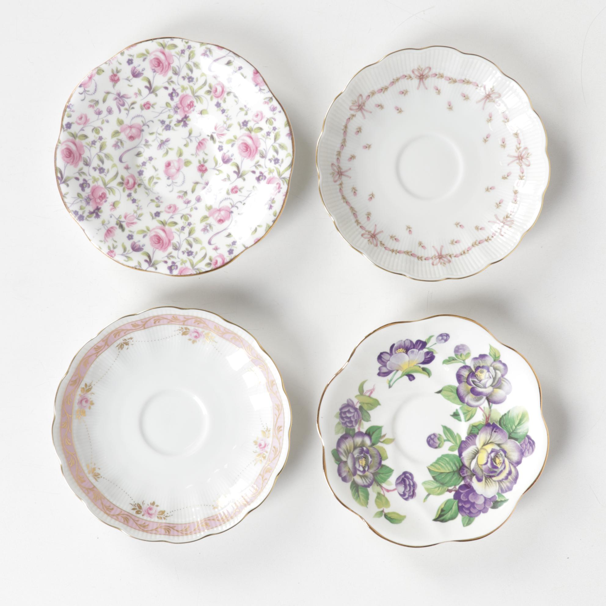 Staffordshire, Haviland, Aynsley, Paragon, and Other Eurpean Porcelain Saucers