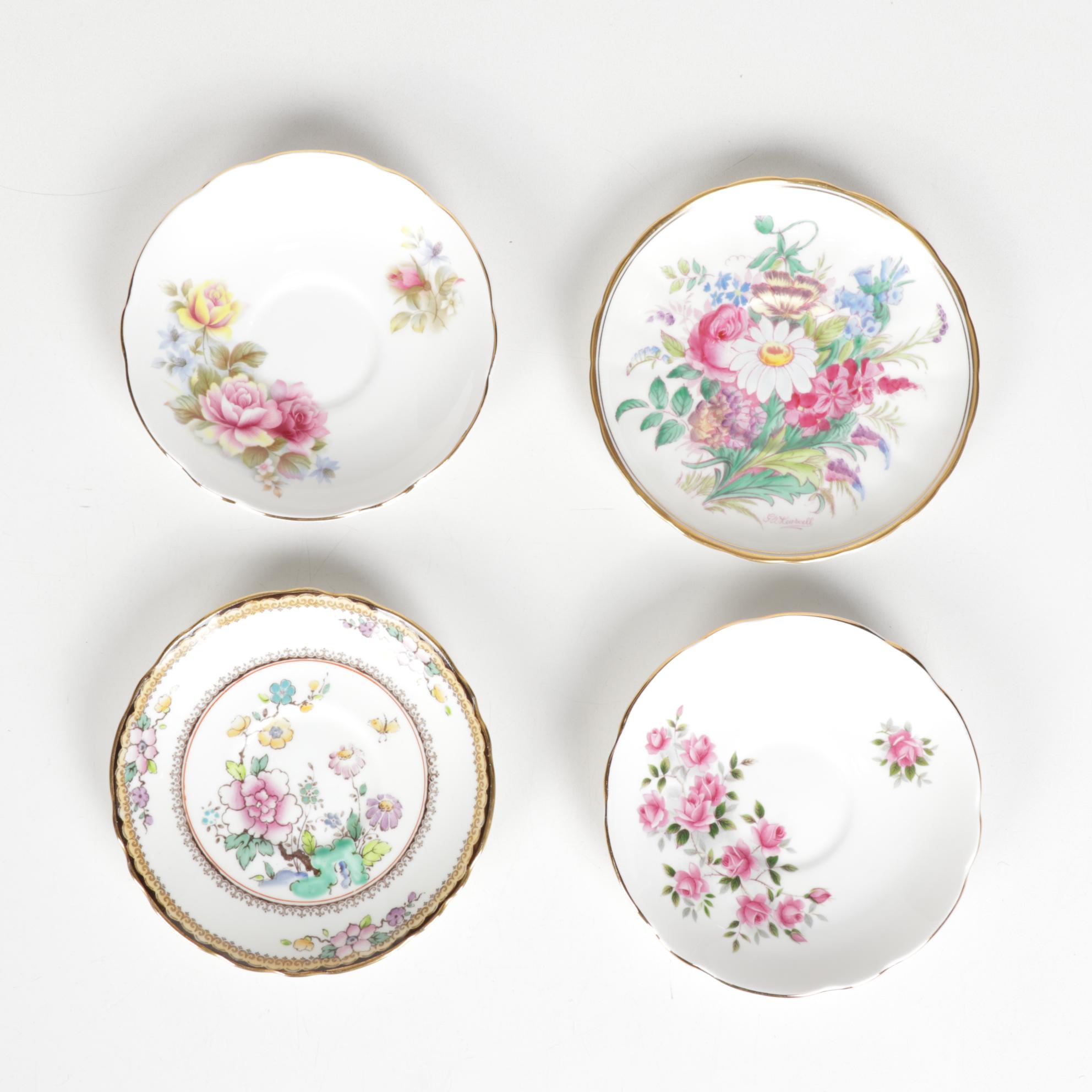 Staffordshire, Haviland, Aynsley, Paragon, and Other Eurpean Porcelain Saucers