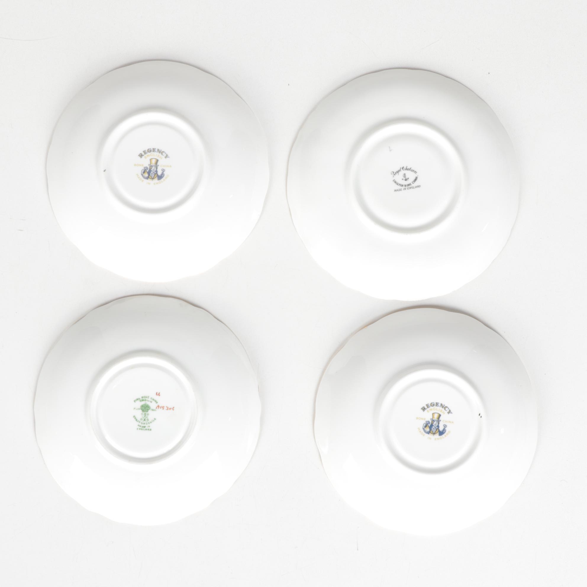 Staffordshire, Haviland, Aynsley, Paragon, and Other Eurpean Porcelain Saucers