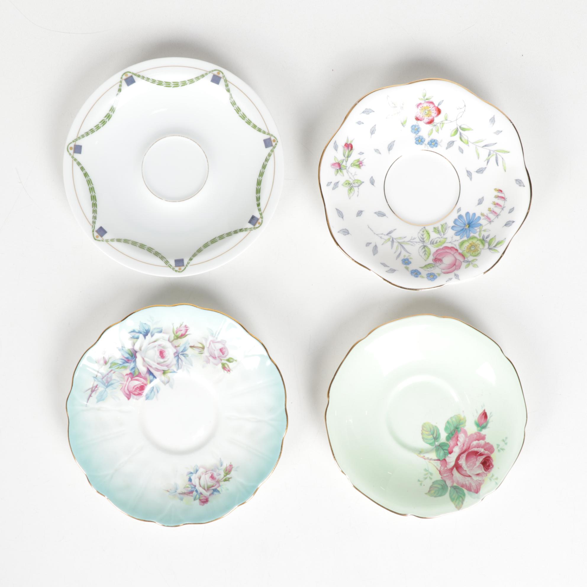 Staffordshire, Haviland, Aynsley, Paragon, and Other Eurpean Porcelain Saucers