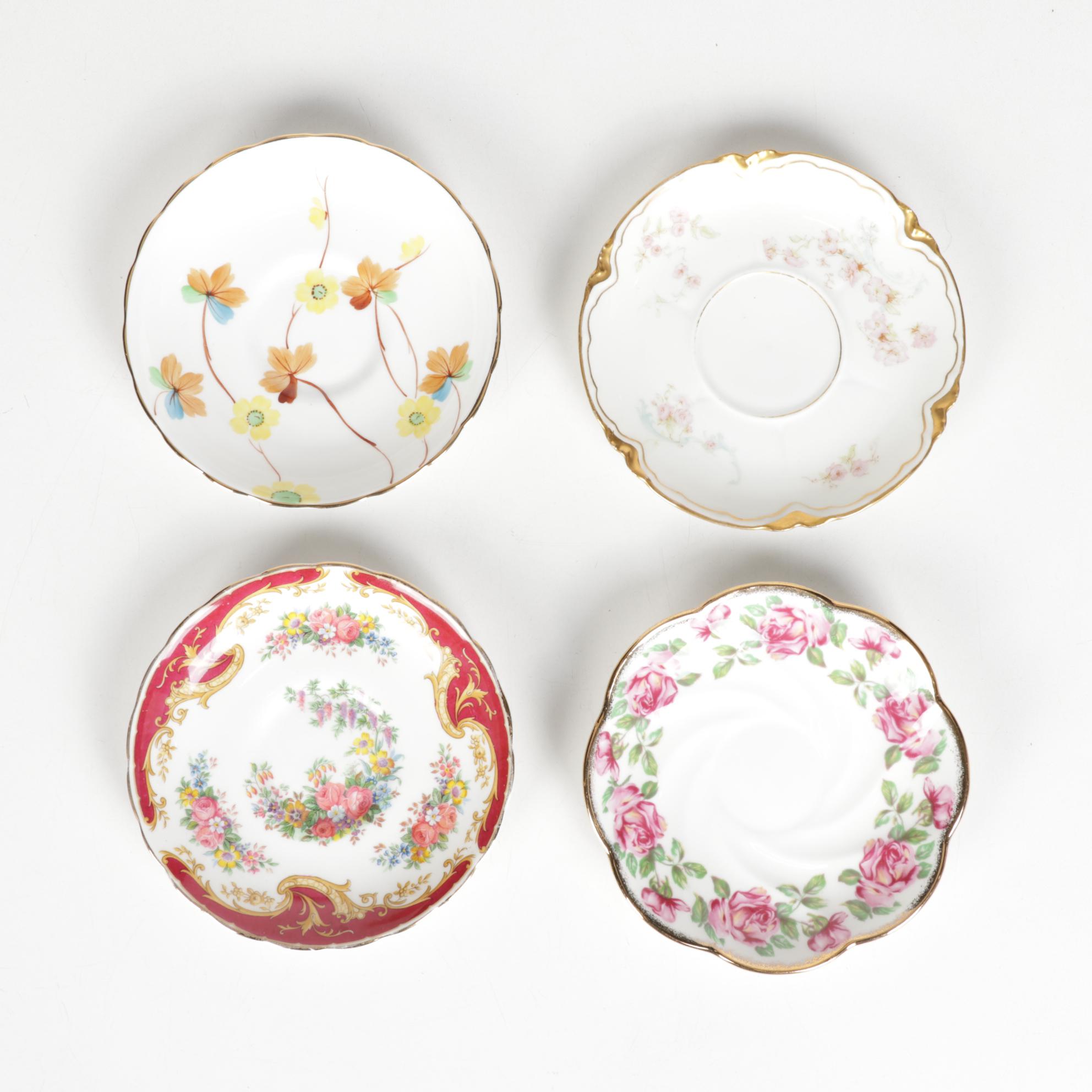 Staffordshire, Haviland, Aynsley, Paragon, and Other Eurpean Porcelain Saucers