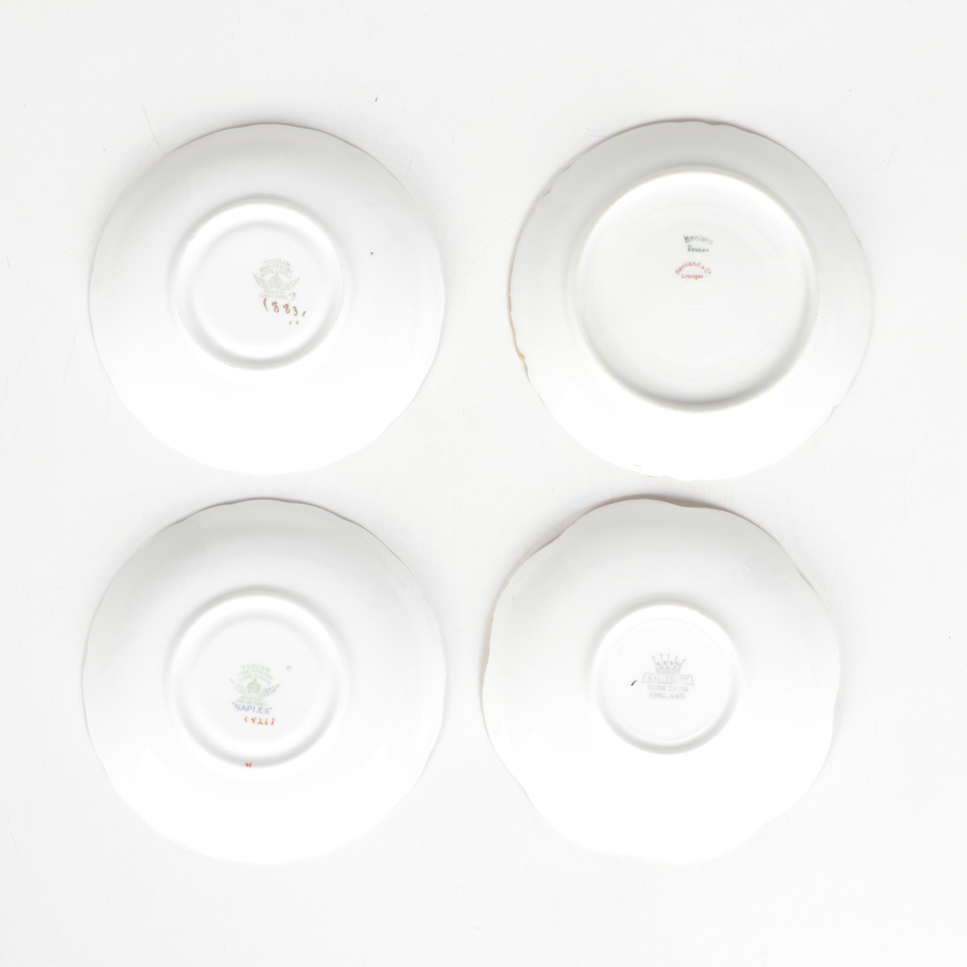 Staffordshire, Haviland, Aynsley, Paragon, and Other Eurpean Porcelain Saucers