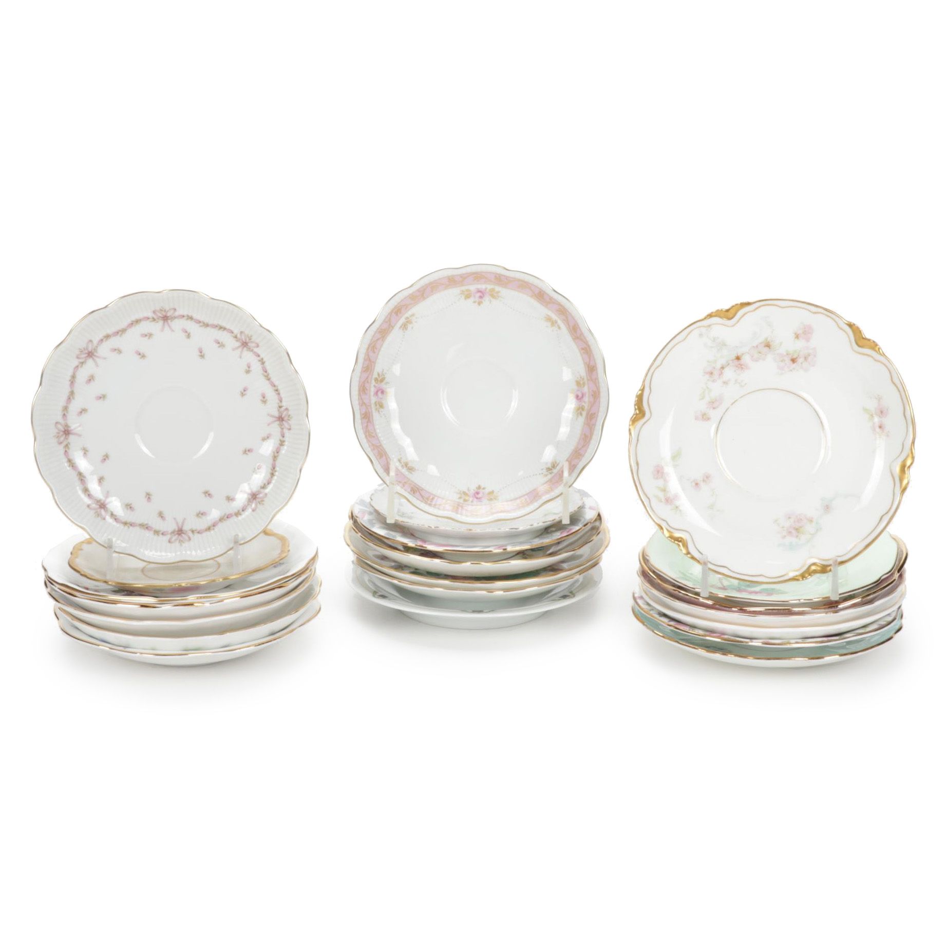 Staffordshire, Haviland, Aynsley, Paragon, and Other Eurpean Porcelain Saucers