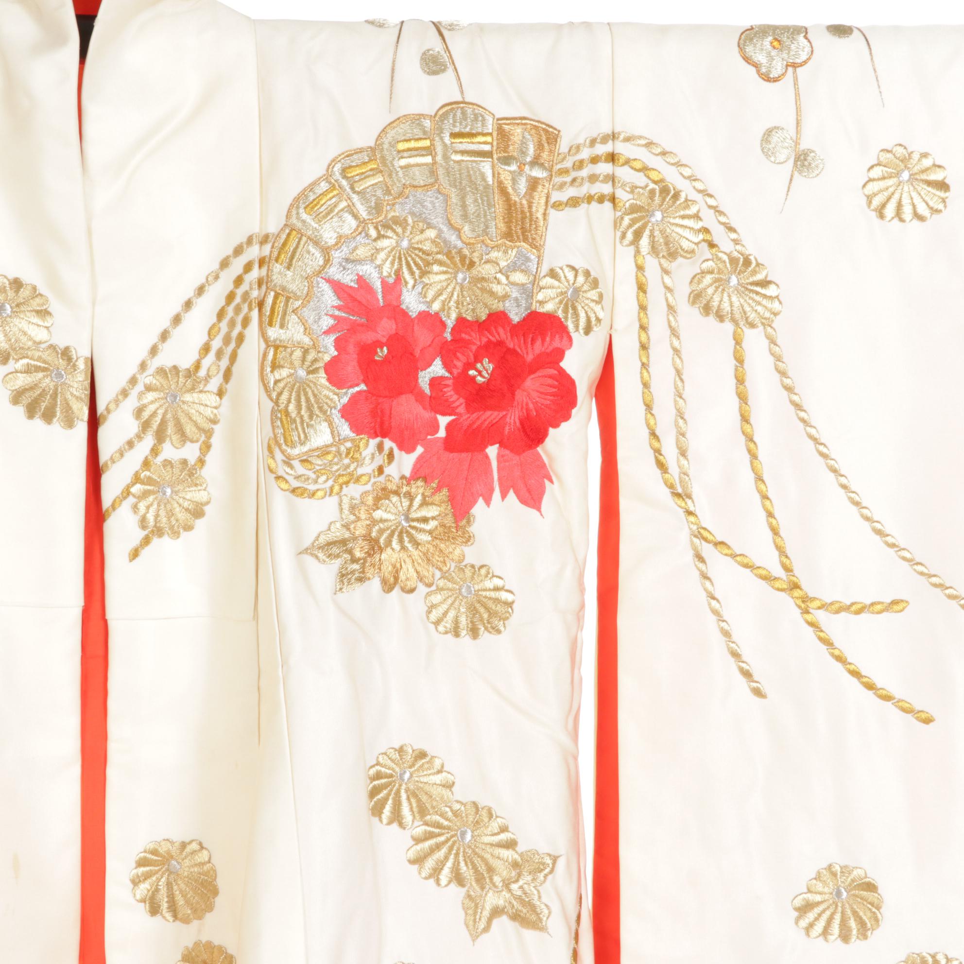 Hana, Kaede and Tsuru Embroidered Wedding Kimono