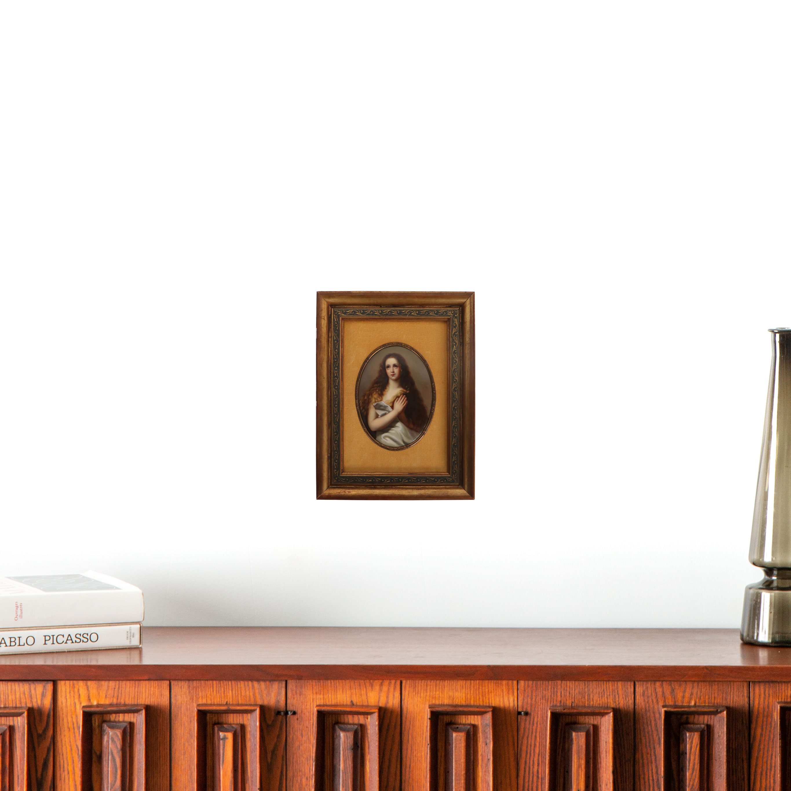 KPM Hand-Painted Porcelain Portrait After Jusepe de Ribera "St. Agnes in Prison"