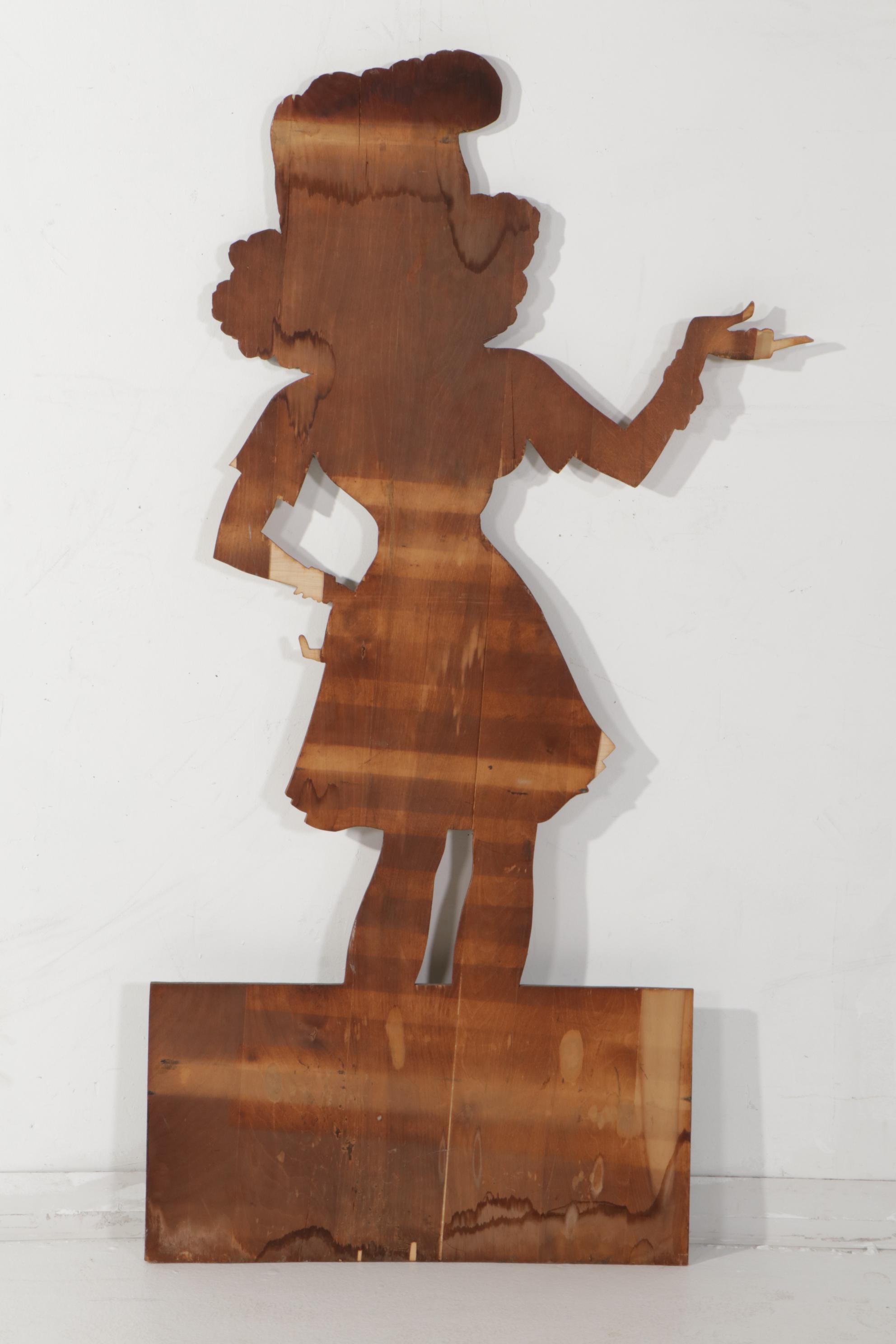 Larry Hamill Large-Scale Mixed Media Painting of Mid-Century Woman