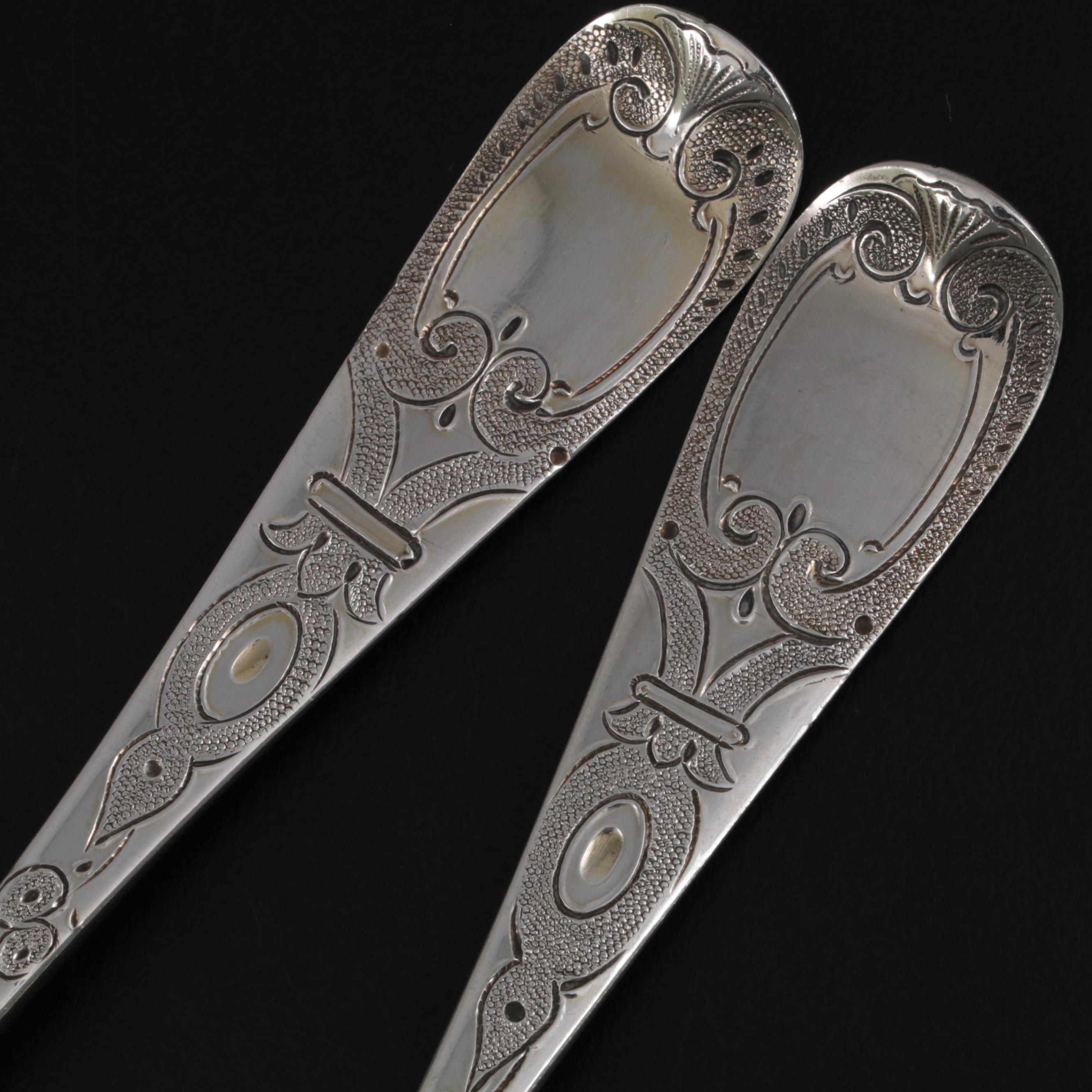 Richard Pargeter and Isaac Callard Georgian Sterling Silver Berry Spoons
