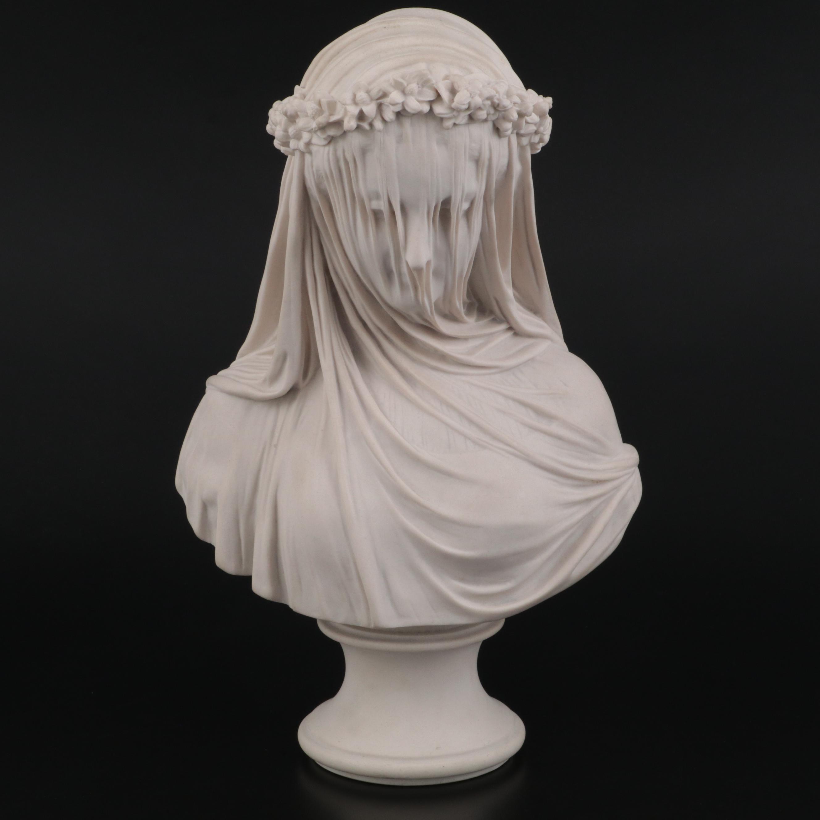 Contemporary Composite Marble Sculpture "The Bride" After Raffaelle Monti