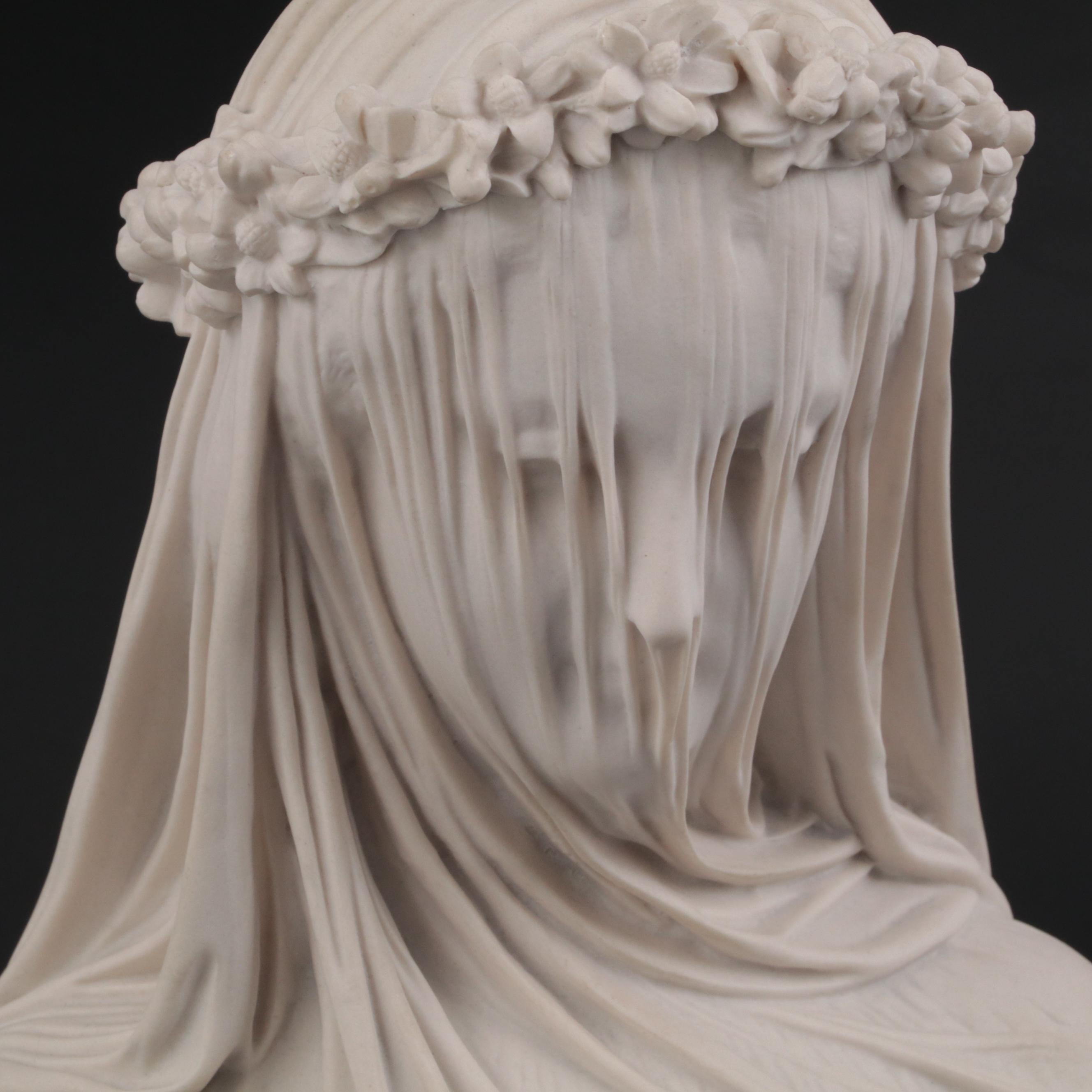 Contemporary Composite Marble Sculpture "The Bride" After Raffaelle Monti