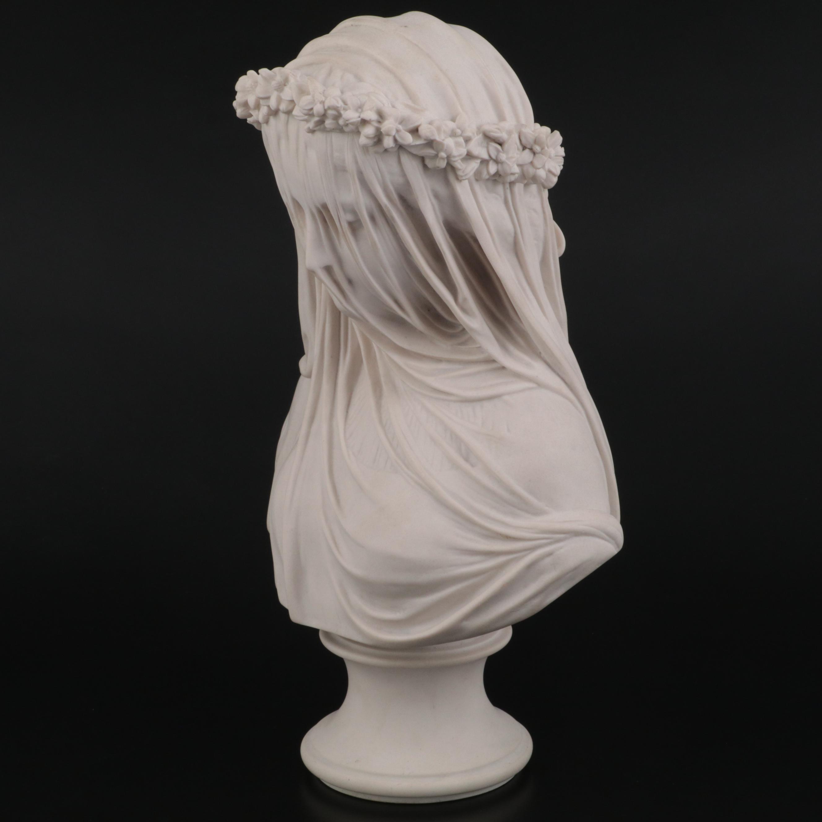 Contemporary Composite Marble Sculpture "The Bride" After Raffaelle Monti