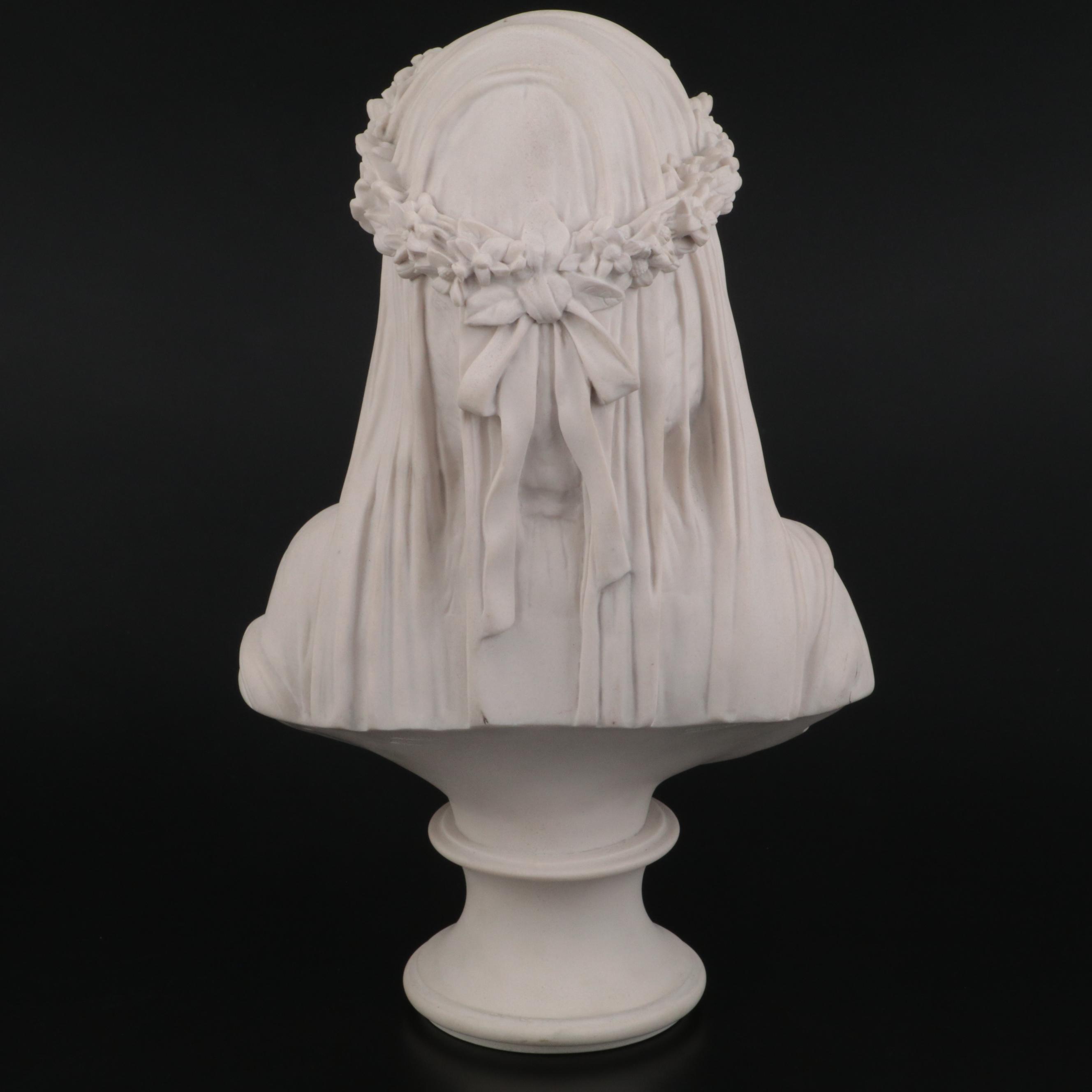 Contemporary Composite Marble Sculpture "The Bride" After Raffaelle Monti