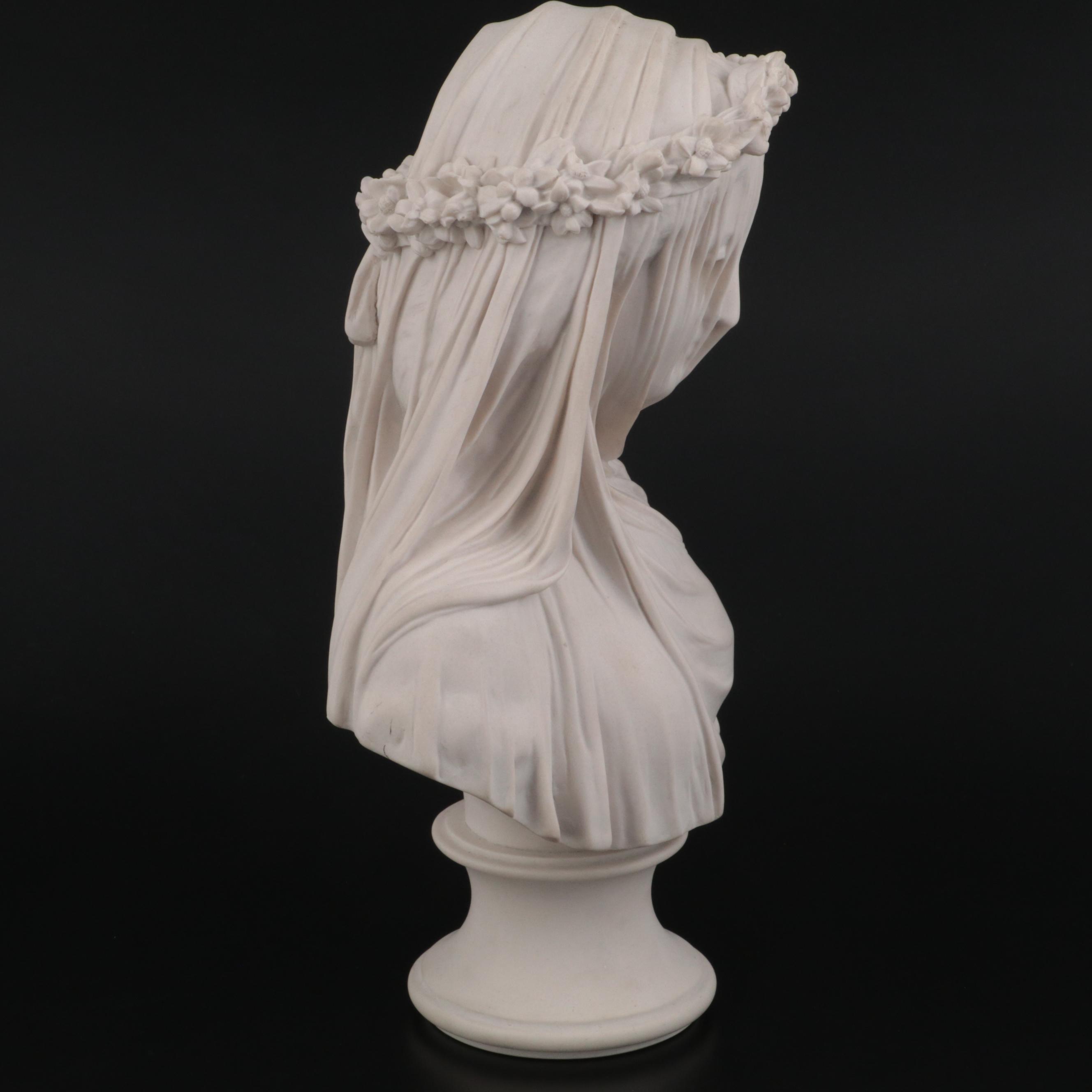 Contemporary Composite Marble Sculpture "The Bride" After Raffaelle Monti