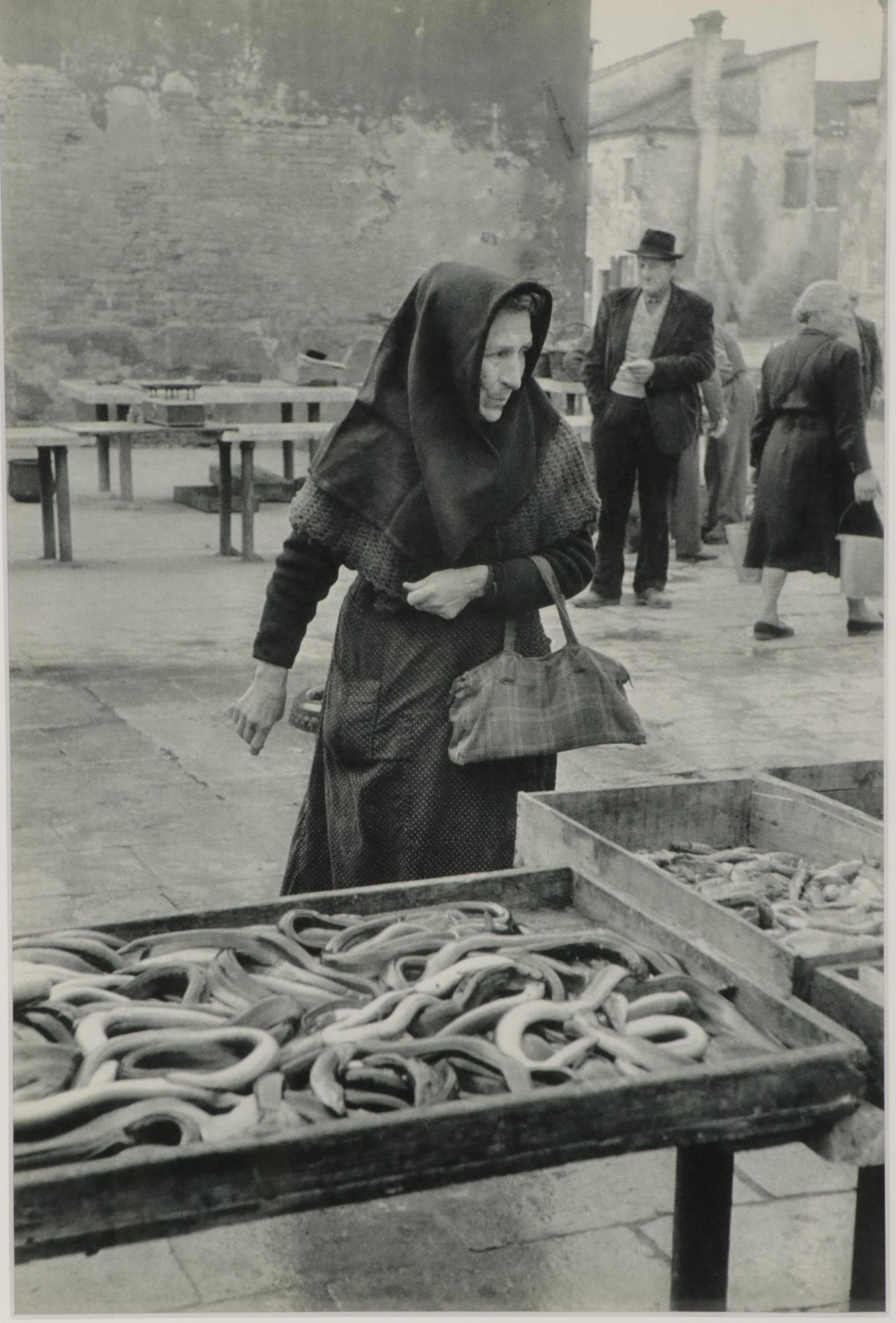 Henri Cartier-Bresson Rotogravure of Fish Market From "The Europeans," 1955