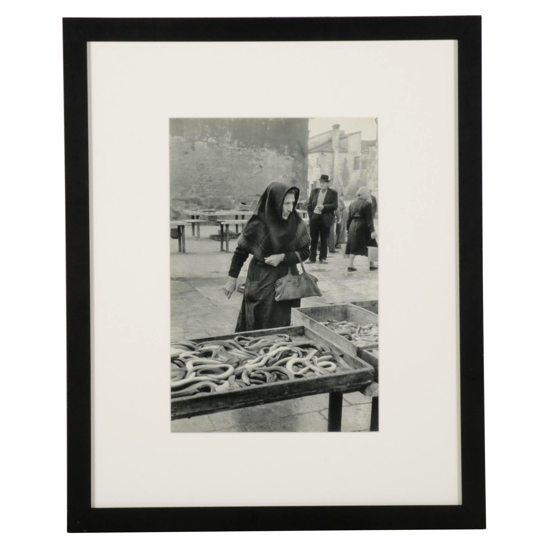 Henri Cartier-Bresson Rotogravure of Fish Market From "The Europeans," 1955
