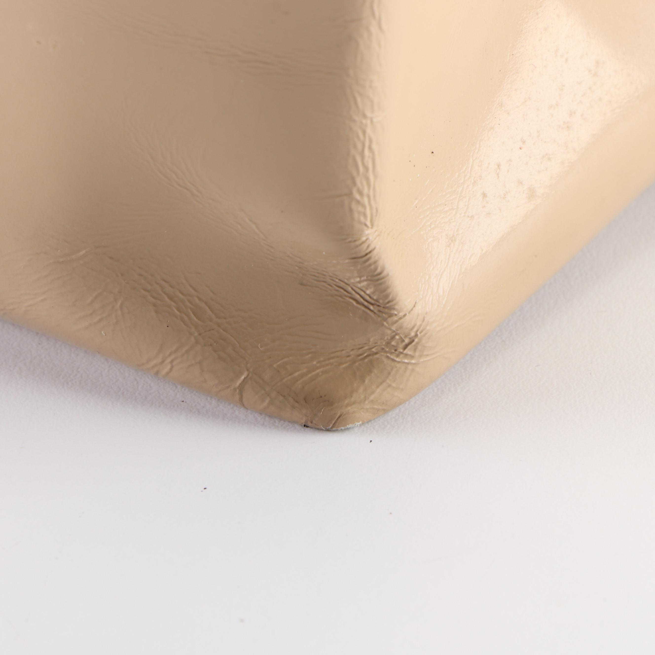 Prada Sabbia Patent Leather Tote Bag